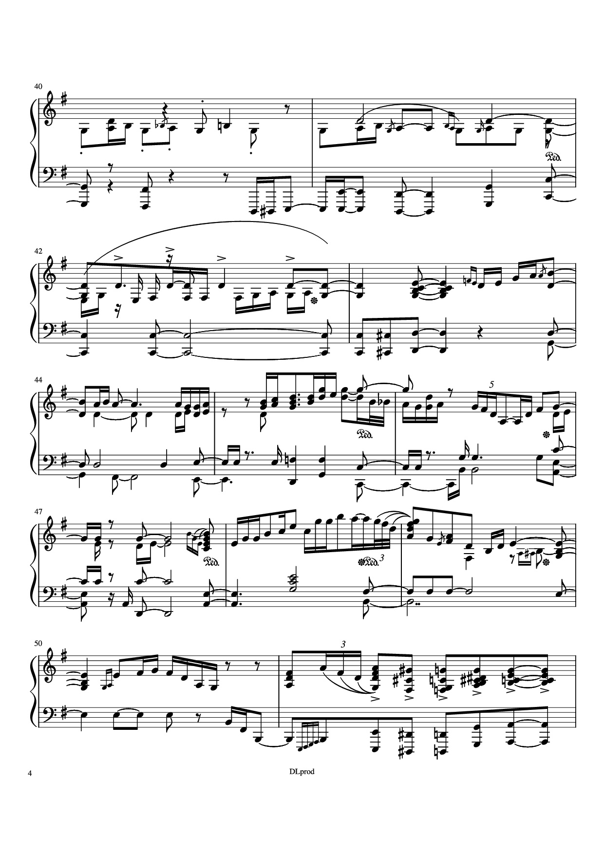Page 4 of Sheet music PDF Piano Man in the miror Piano - Love-nsky