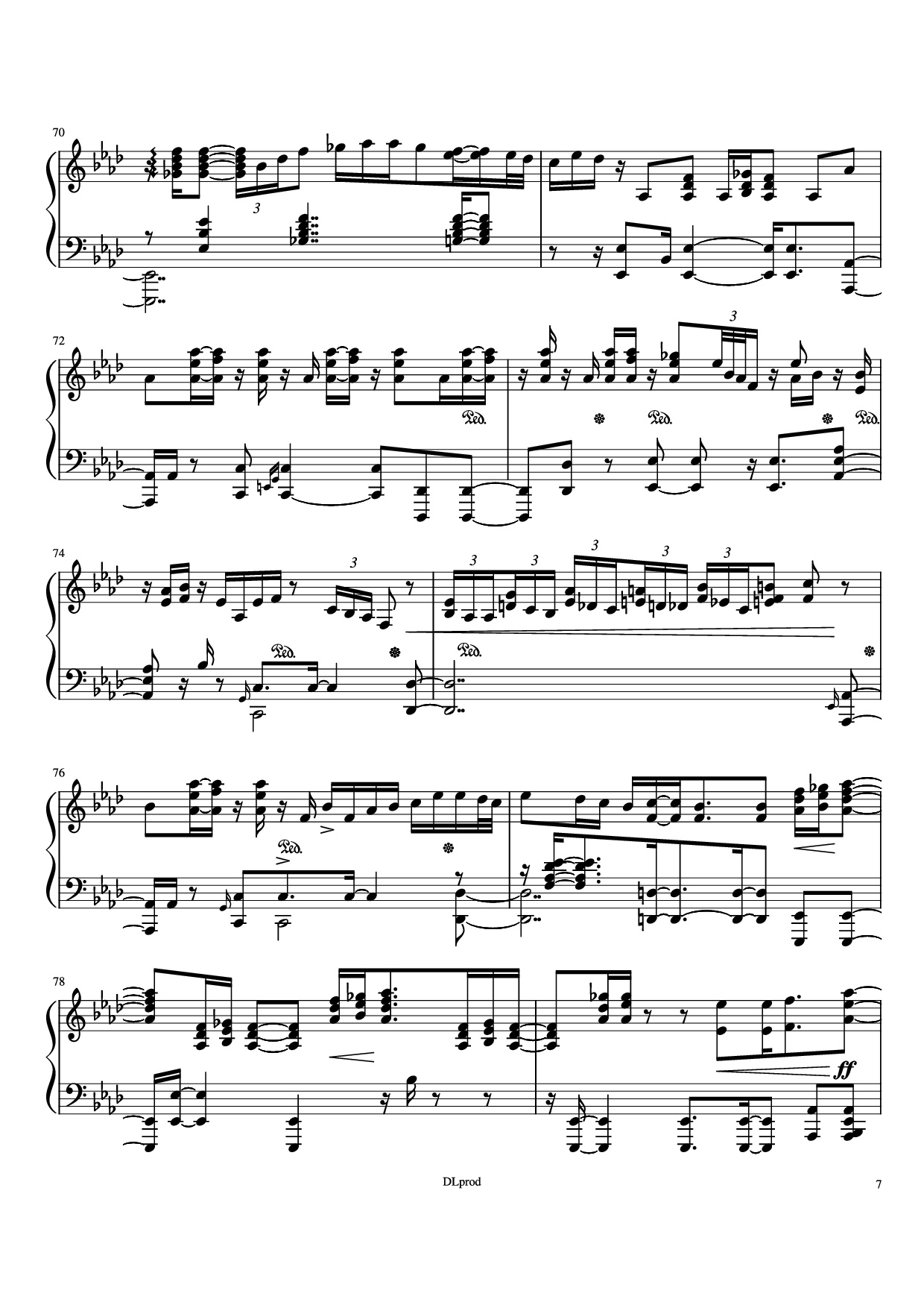 Page 7 of Sheet music PDF Piano Man in the miror Piano - Love-nsky