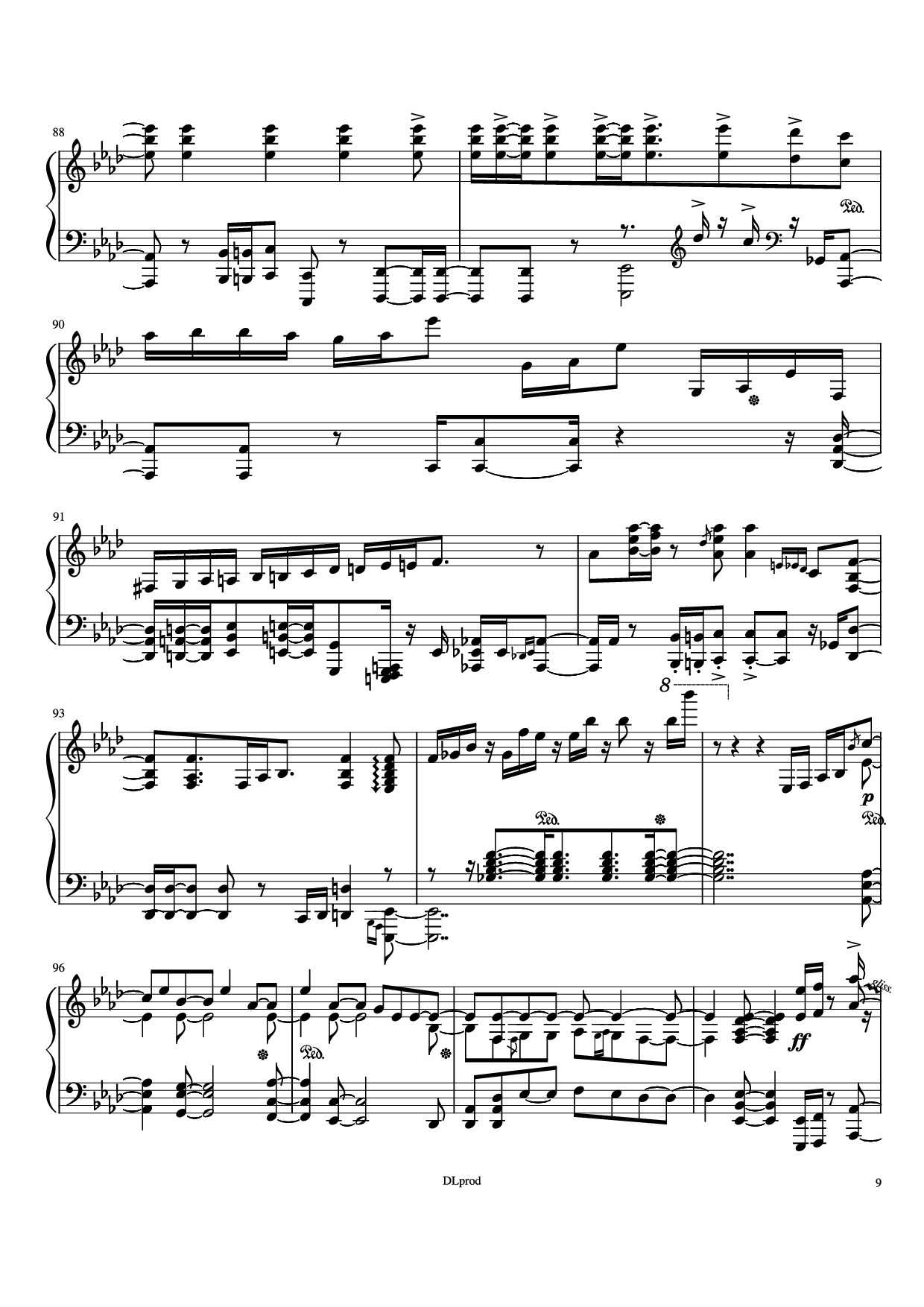 Page 9 of Sheet music PDF Piano Man in the miror Piano - Love-nsky