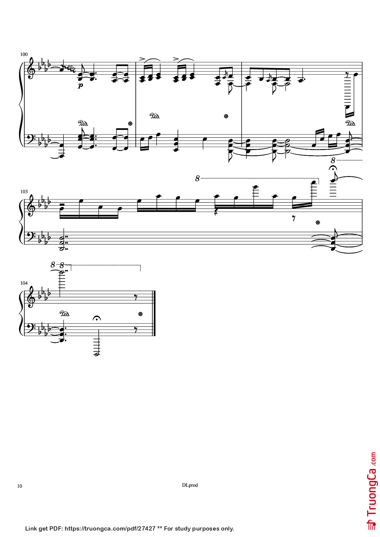 Page 10 of Sheet music PDF Piano Man in the miror Piano - Love-nsky