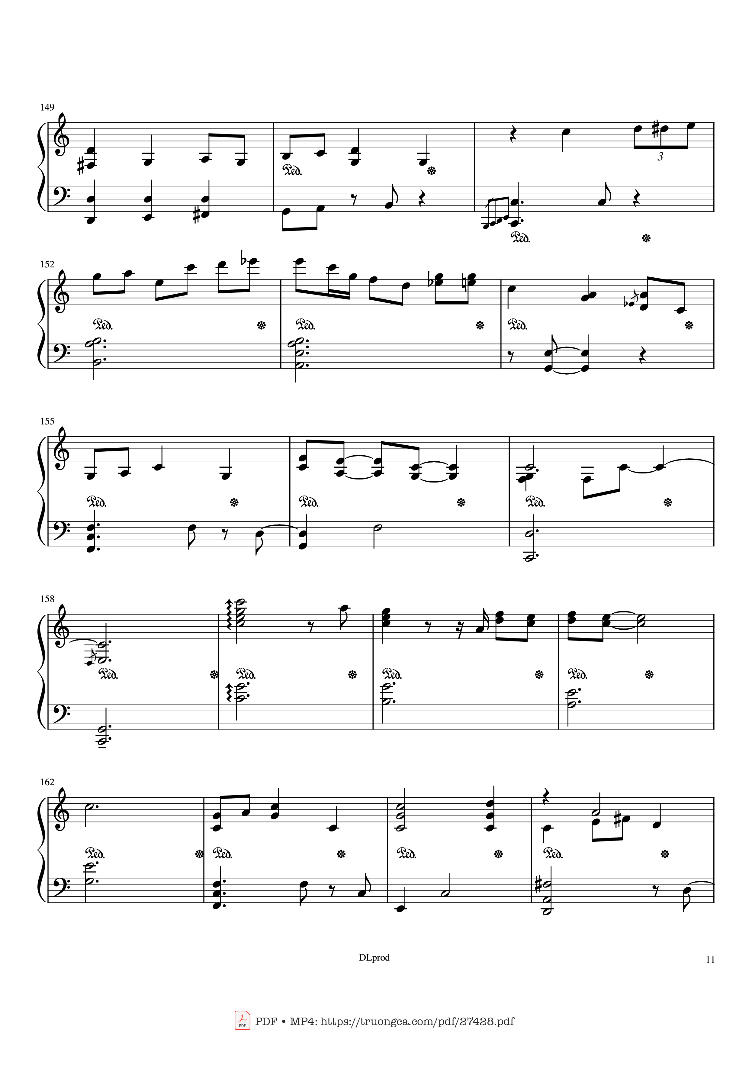 Page 11 of Sheet music PDF Piano Piano man - Billy Joel (Easy Piano) - Love-nsky