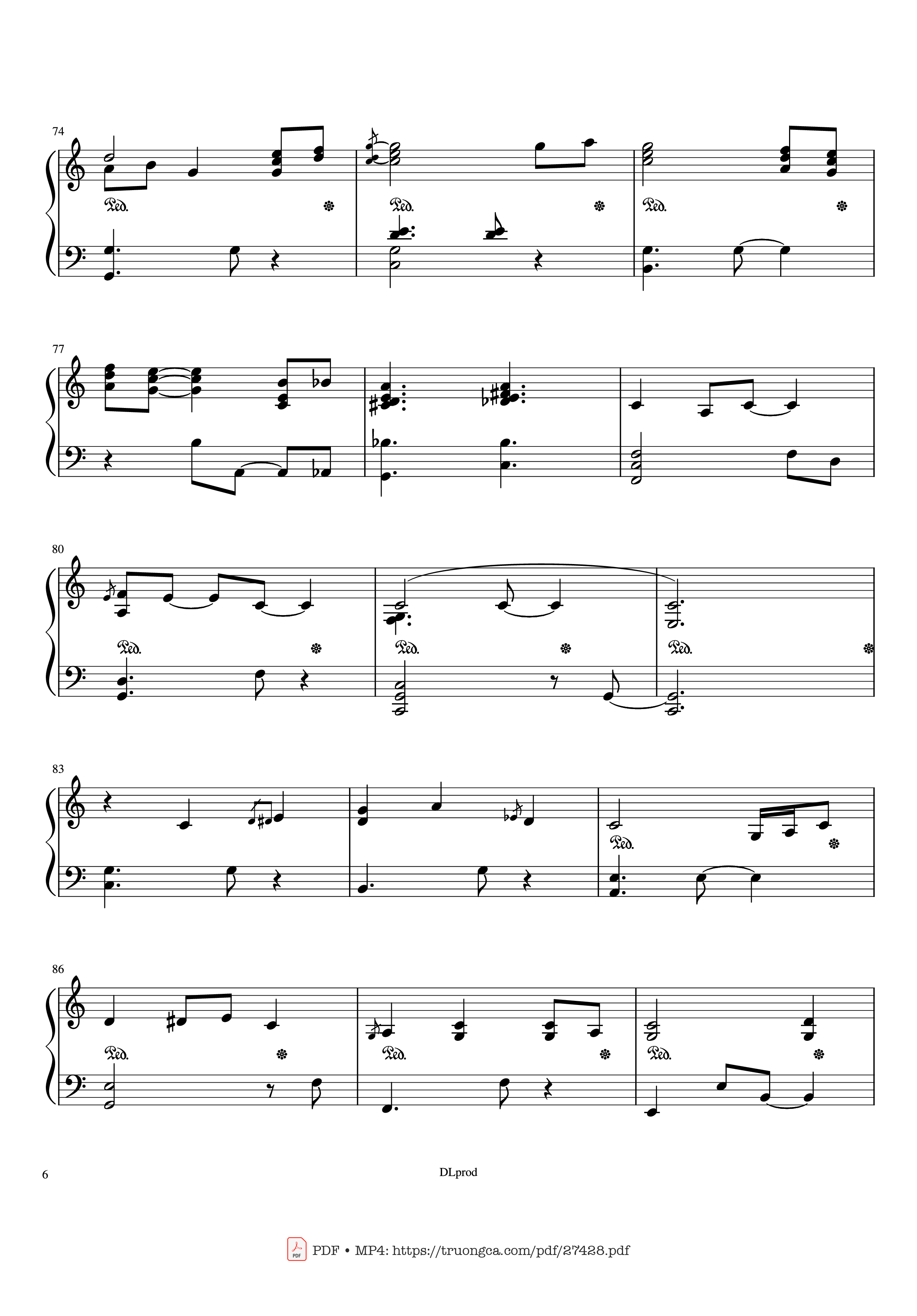 Page 6 of Sheet music PDF Piano Piano man - Billy Joel (Easy Piano) - Love-nsky