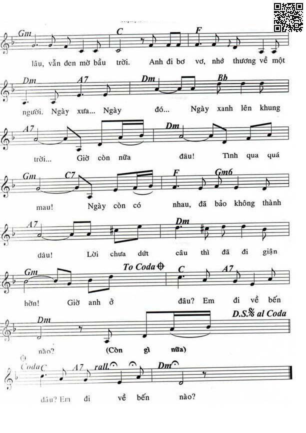 Page 2 of Sheet music PDF Hối tiếc - Trầm Tử Thiêng
