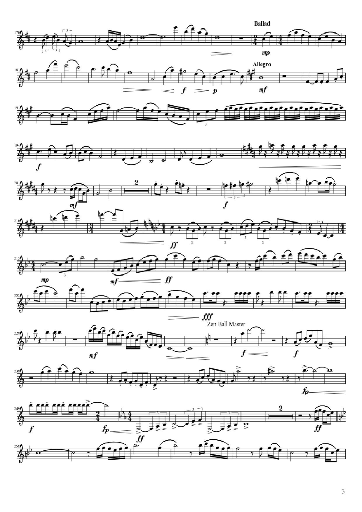 Page 3 of Sheet music PDF Kung Fu Panda - Hans Zimmer and John Powell