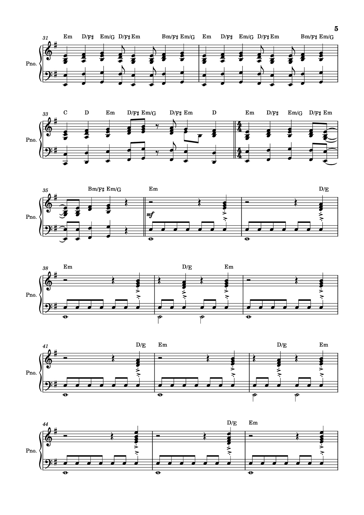 Page 5 of Sheet music PDF Piano score-ac10da829c3a45c6064f733a05b3831e Piano - Undefined