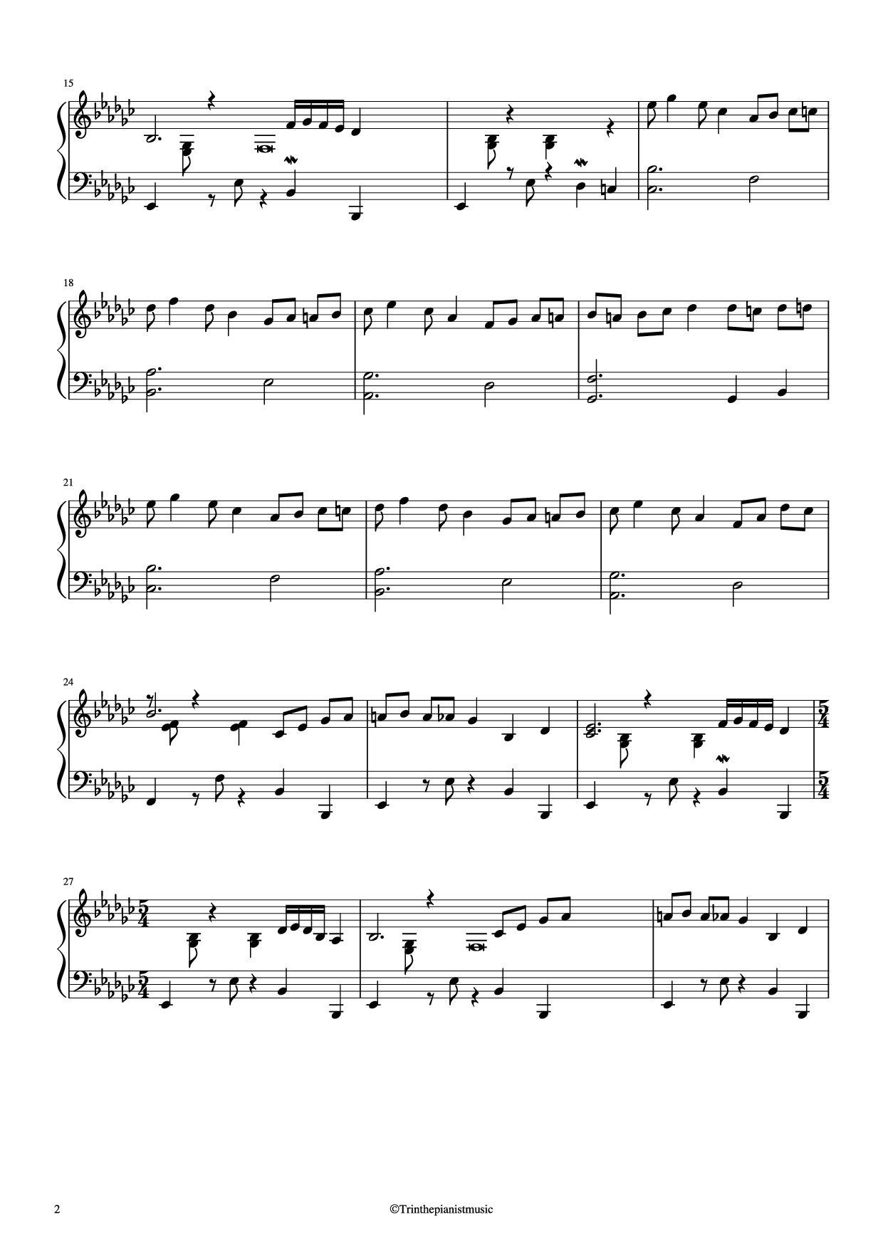 Page 2 of Sheet music PDF Piano Take Five Piano - Dave Brubeck