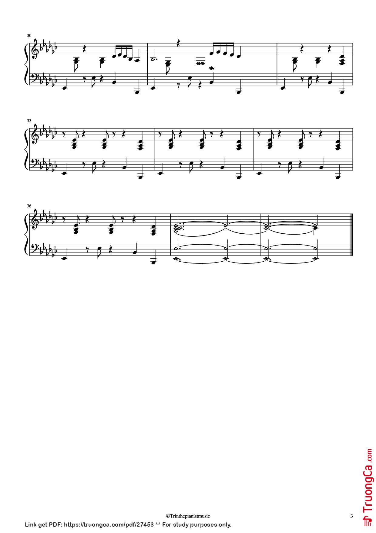 Page 3 of Sheet music PDF Piano Take Five Piano - Dave Brubeck