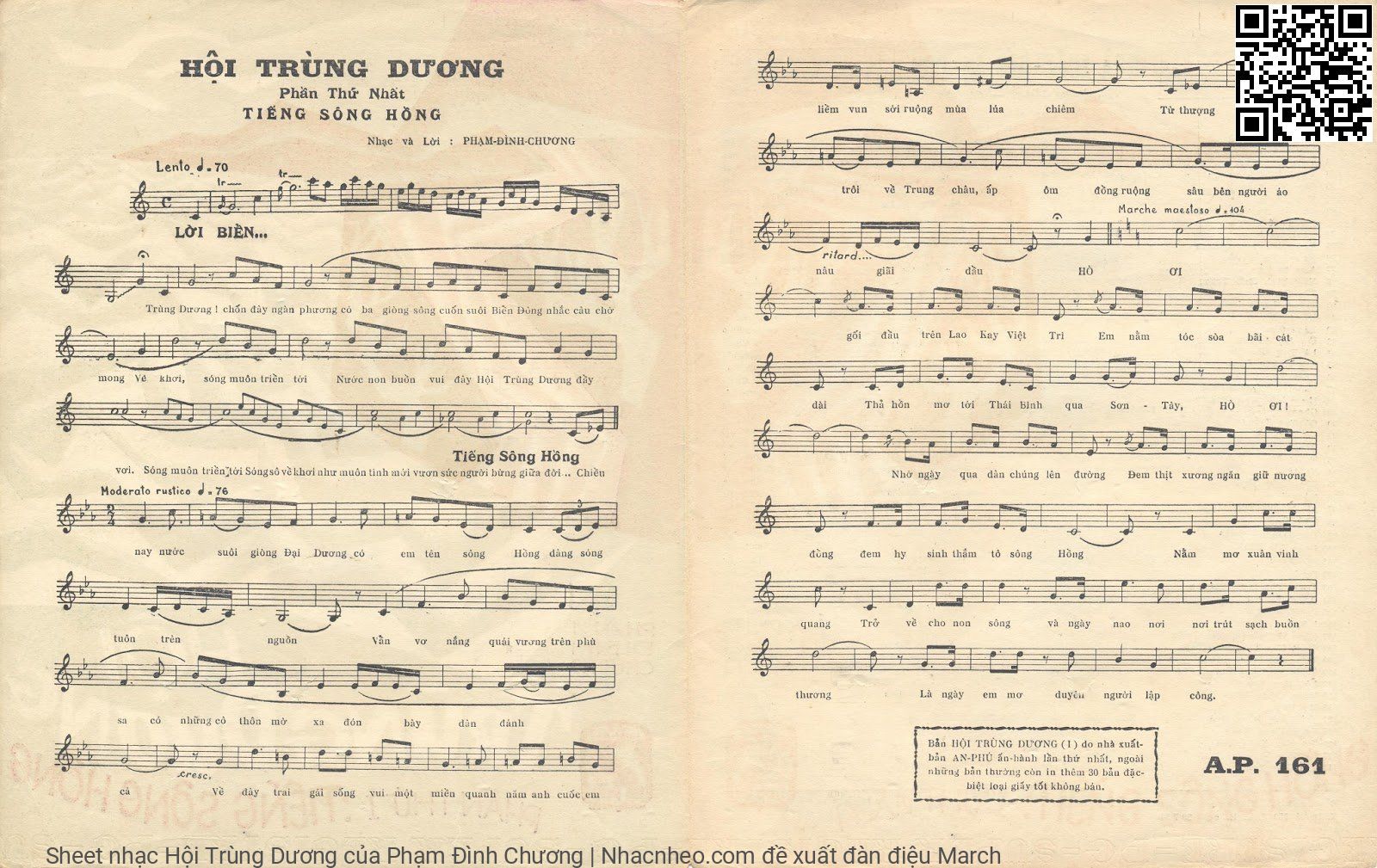 Page 2 of Sheet music PDF Hội Trùng Dương - Phạm Đình Chương