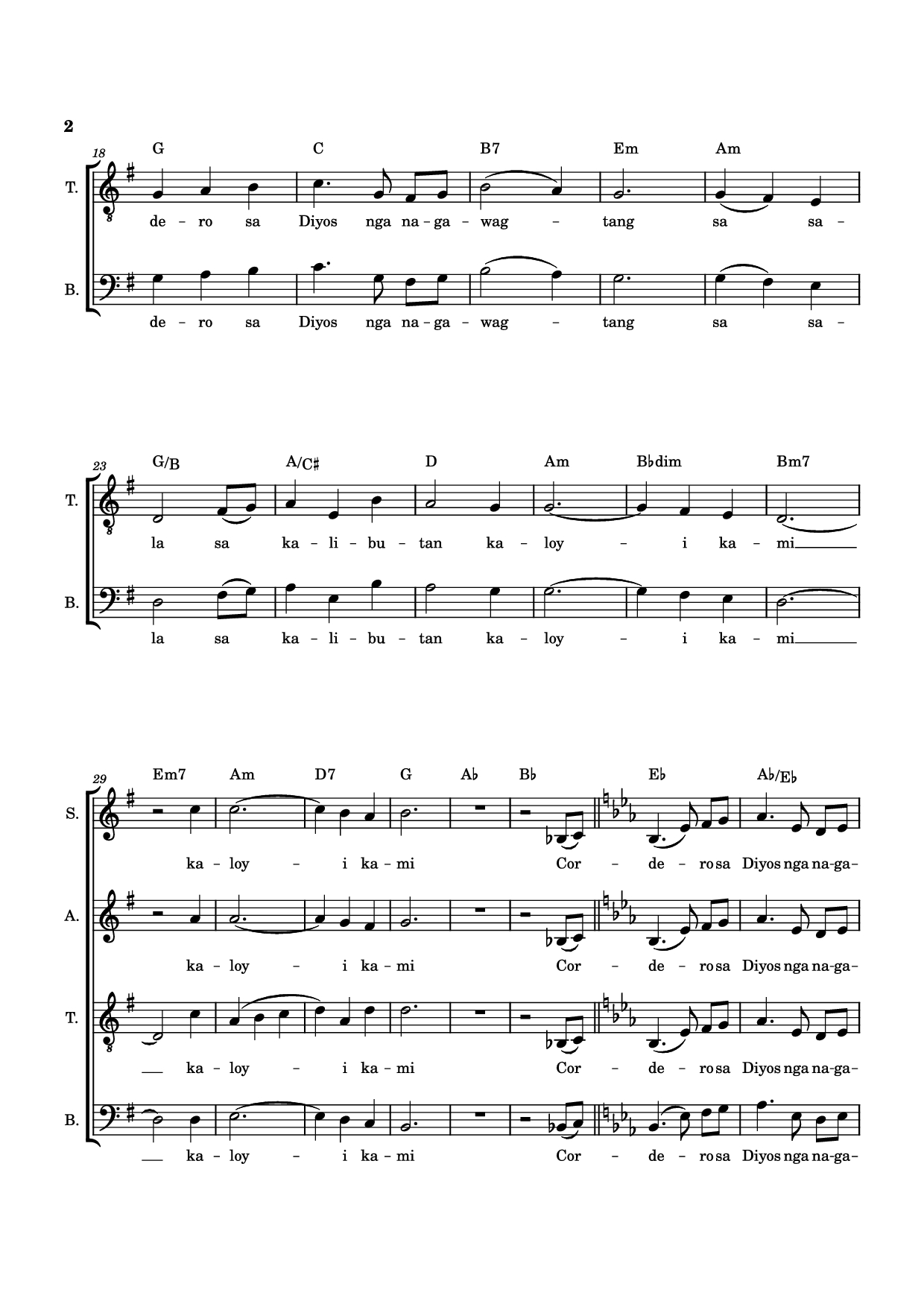 Page 2 of Sheet music PDF Guitar Tab Agnus Dei (8th Mass) Guitar TAB - Msgr. R. Villanueva