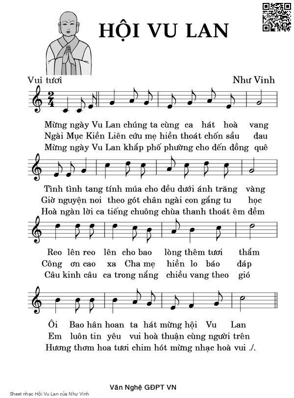 Page 1 of Sheet music PDF Hội Vu Lan - Như Vinh