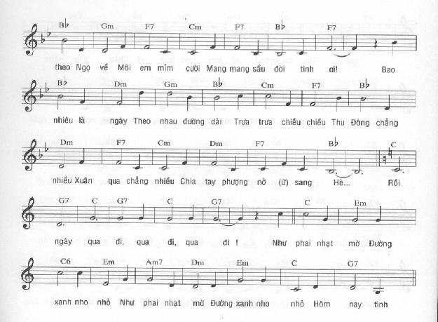 Page 3 of Sheet music PDF Ngày Xưa Hoàng Thị - Phạm Thiên Thư