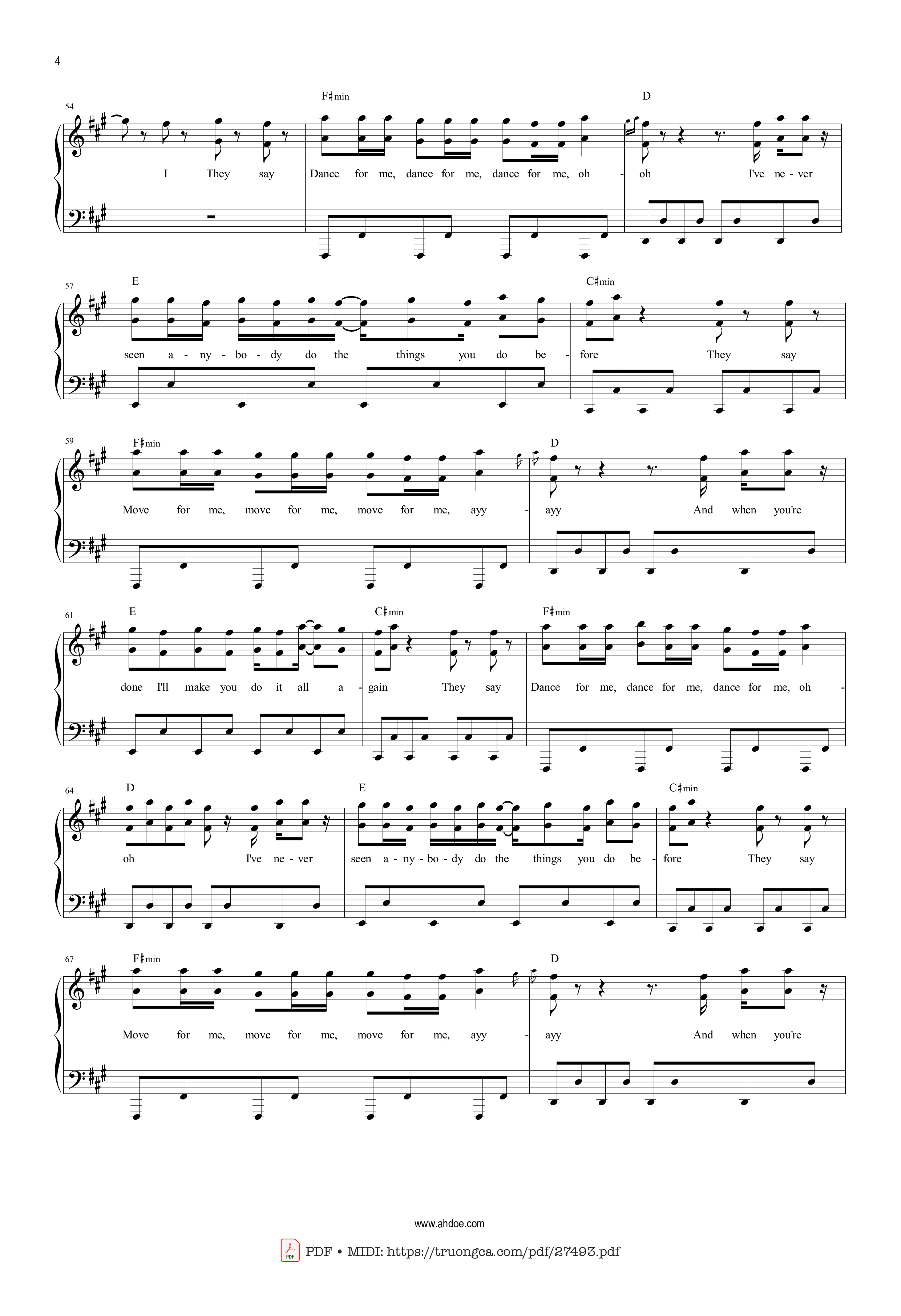 Page 4 of Sheet music PDF Dance Monkey - Toni Watson