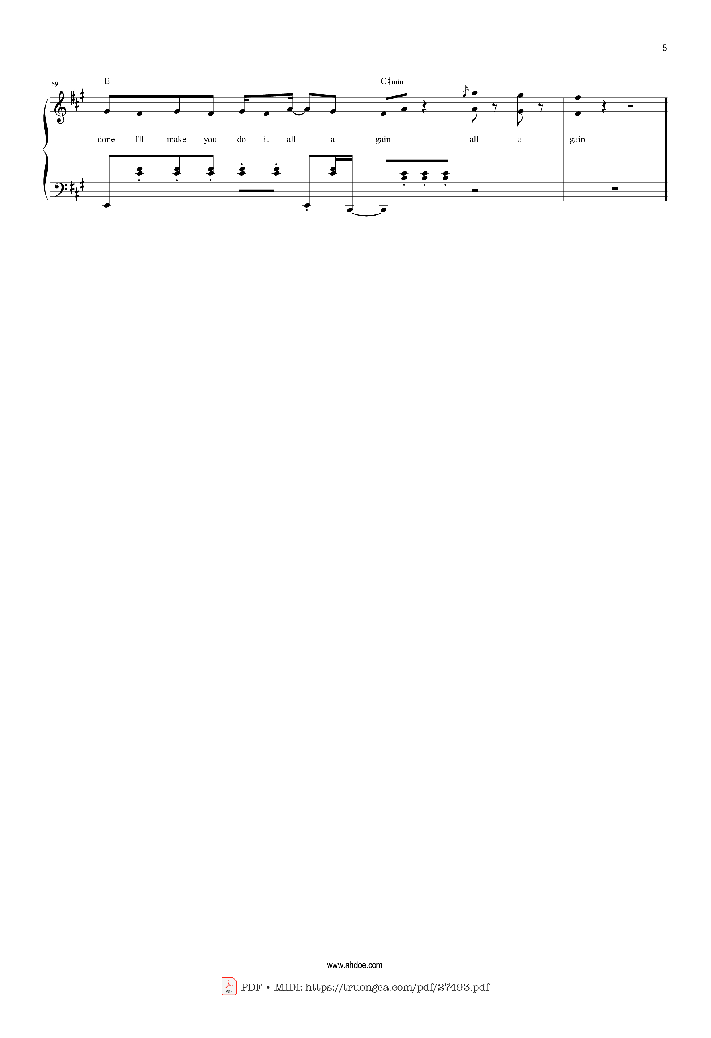 Page 5 of Sheet music PDF Dance Monkey - Toni Watson