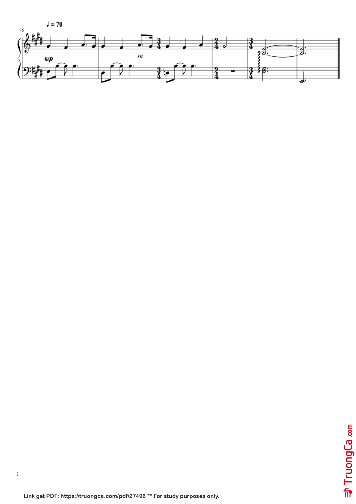 Page 2 of Sheet music PDF Piano Lit Piano - Arr. Lily327