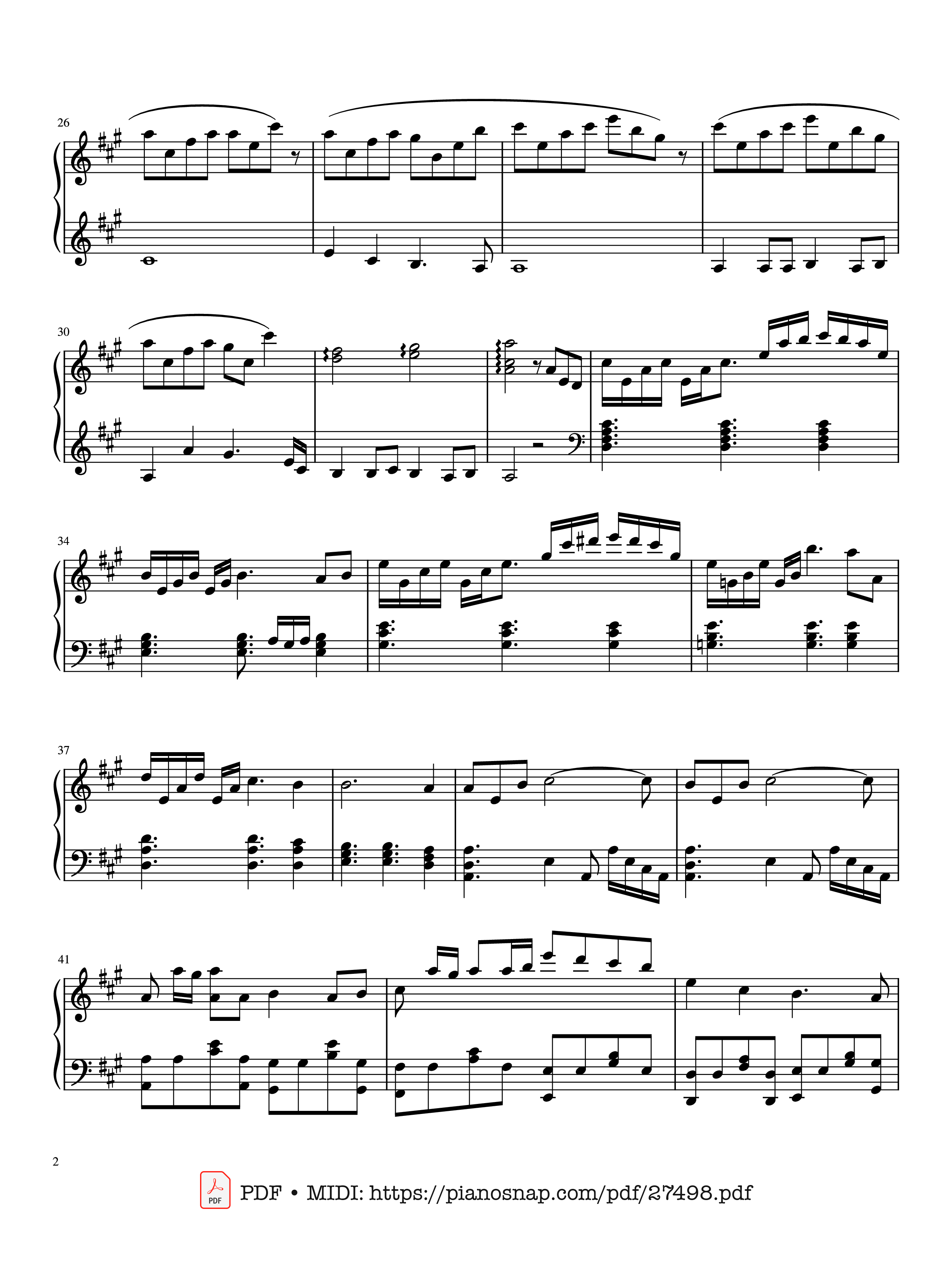 Page 2 of Sheet music PDF Piano Michishirube Piano - Minori Chihara