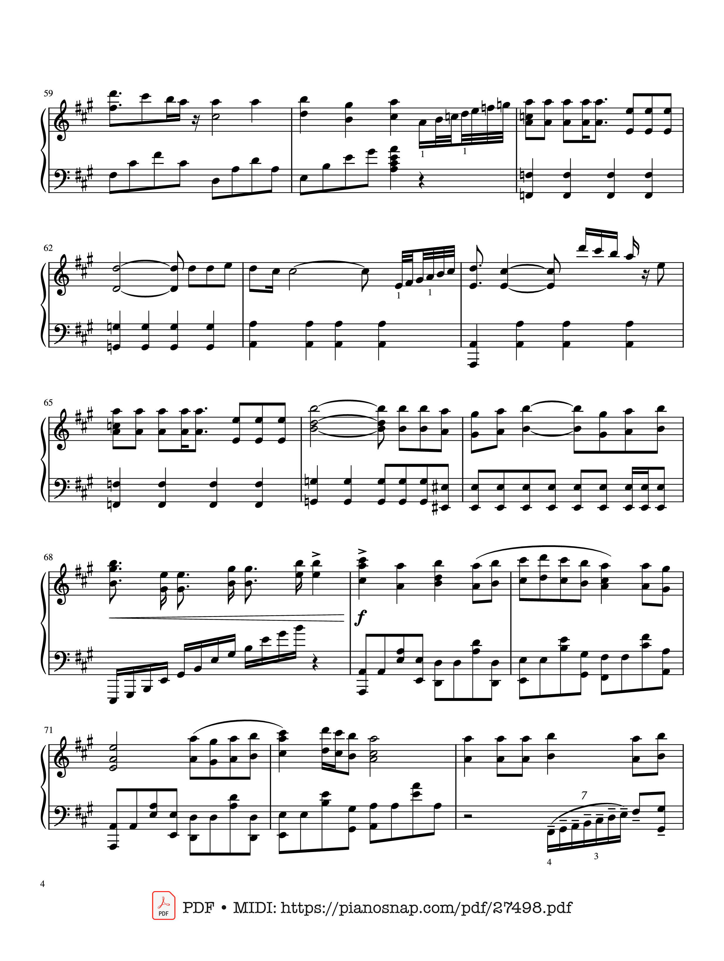 Page 4 of Sheet music PDF Piano Michishirube Piano - Minori Chihara