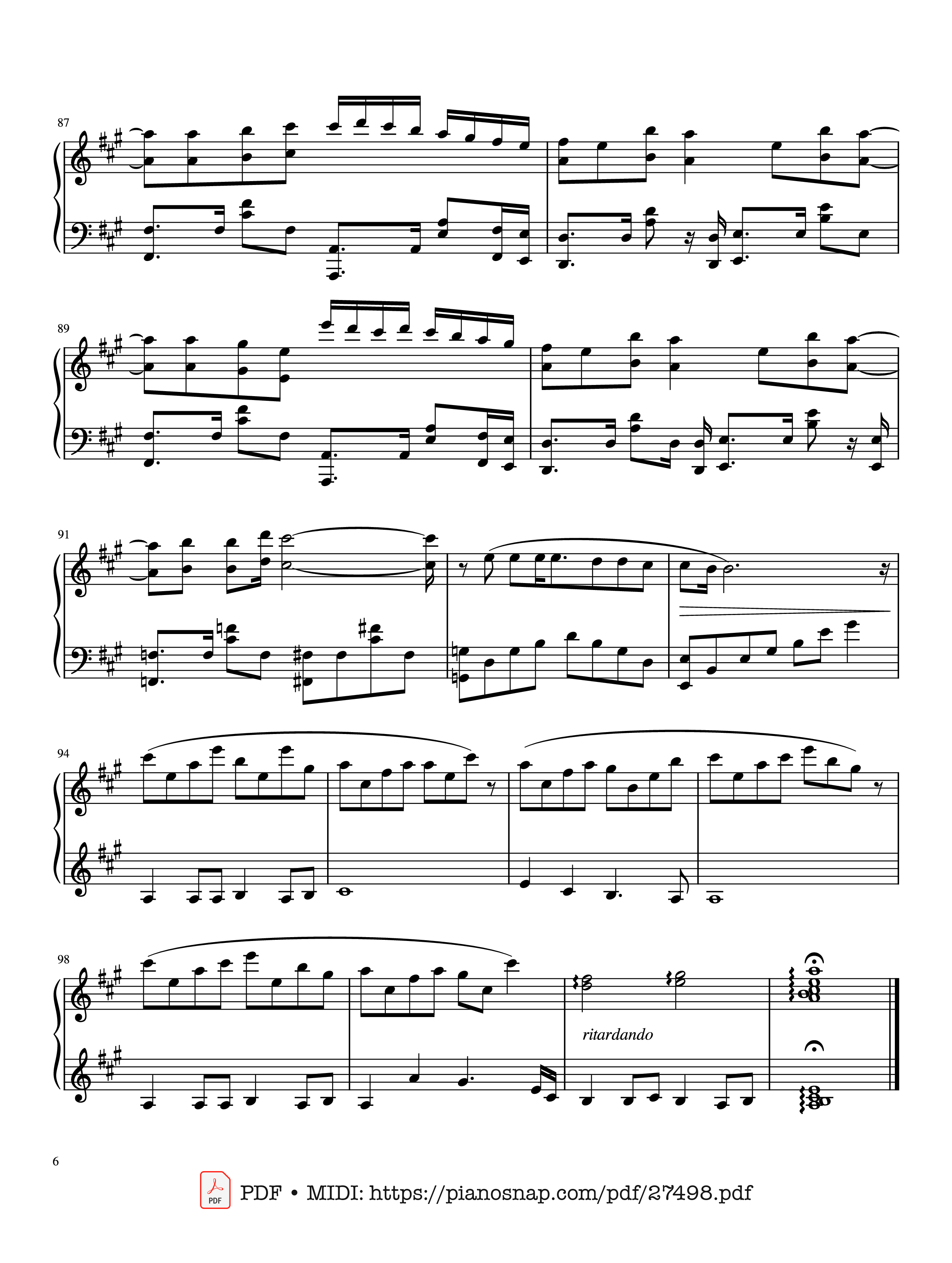Page 6 of Sheet music PDF Piano Michishirube Piano - Minori Chihara