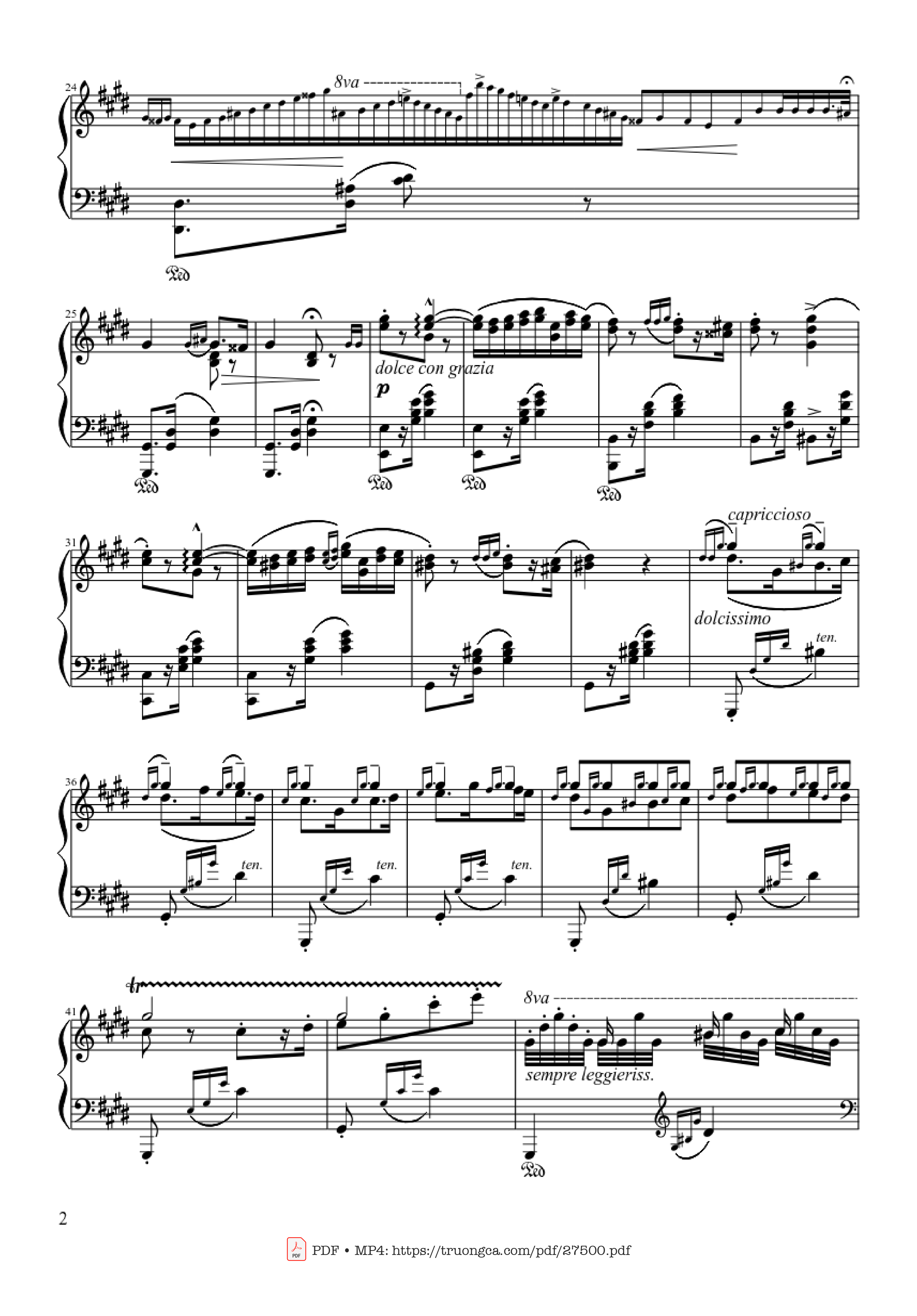 Page 2 of Sheet music PDF Piano Hungarian Rhapsody No. 2 - Franz Liszt