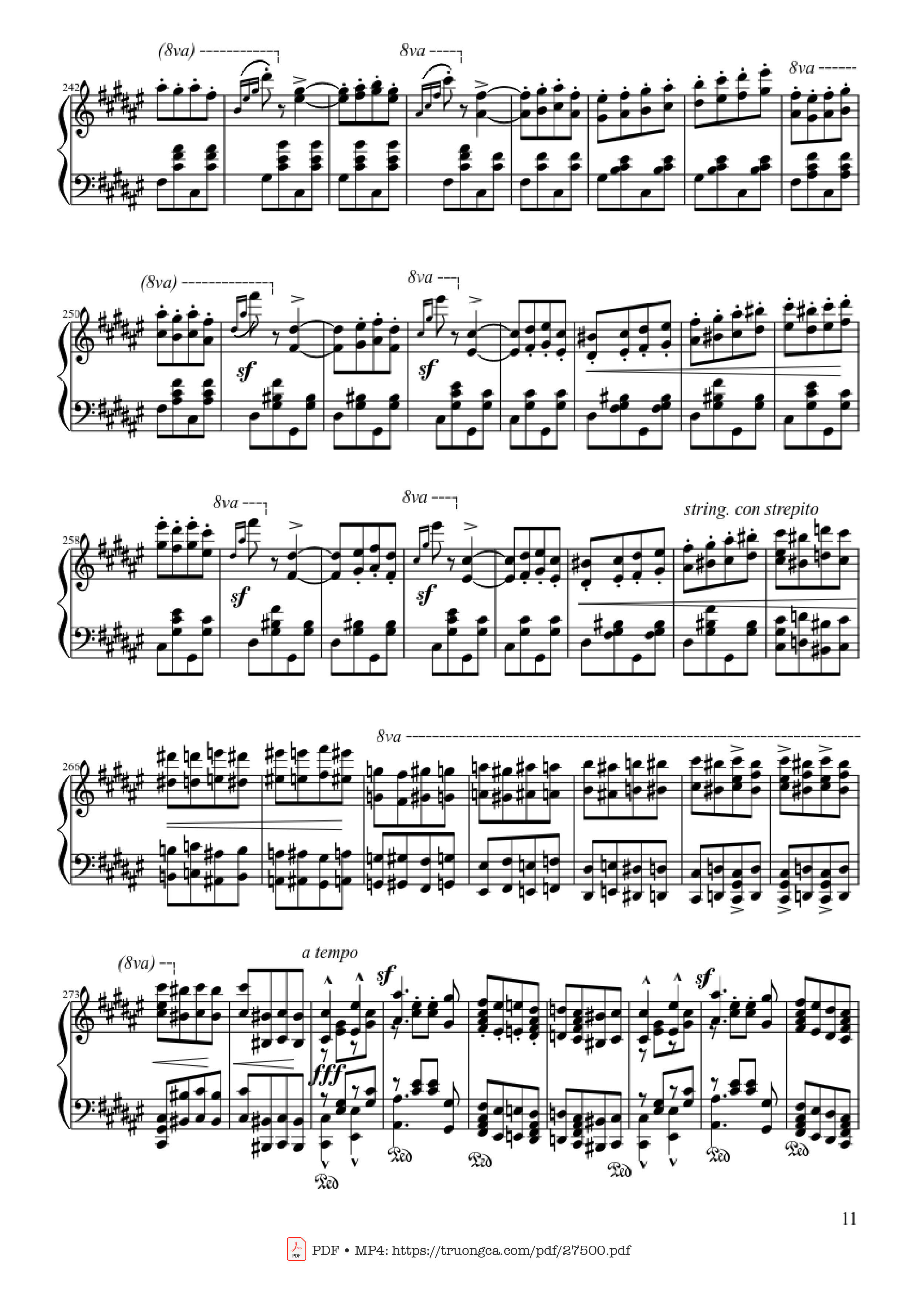 Page 11 of Sheet music PDF Piano Hungarian Rhapsody No. 2 - Franz Liszt