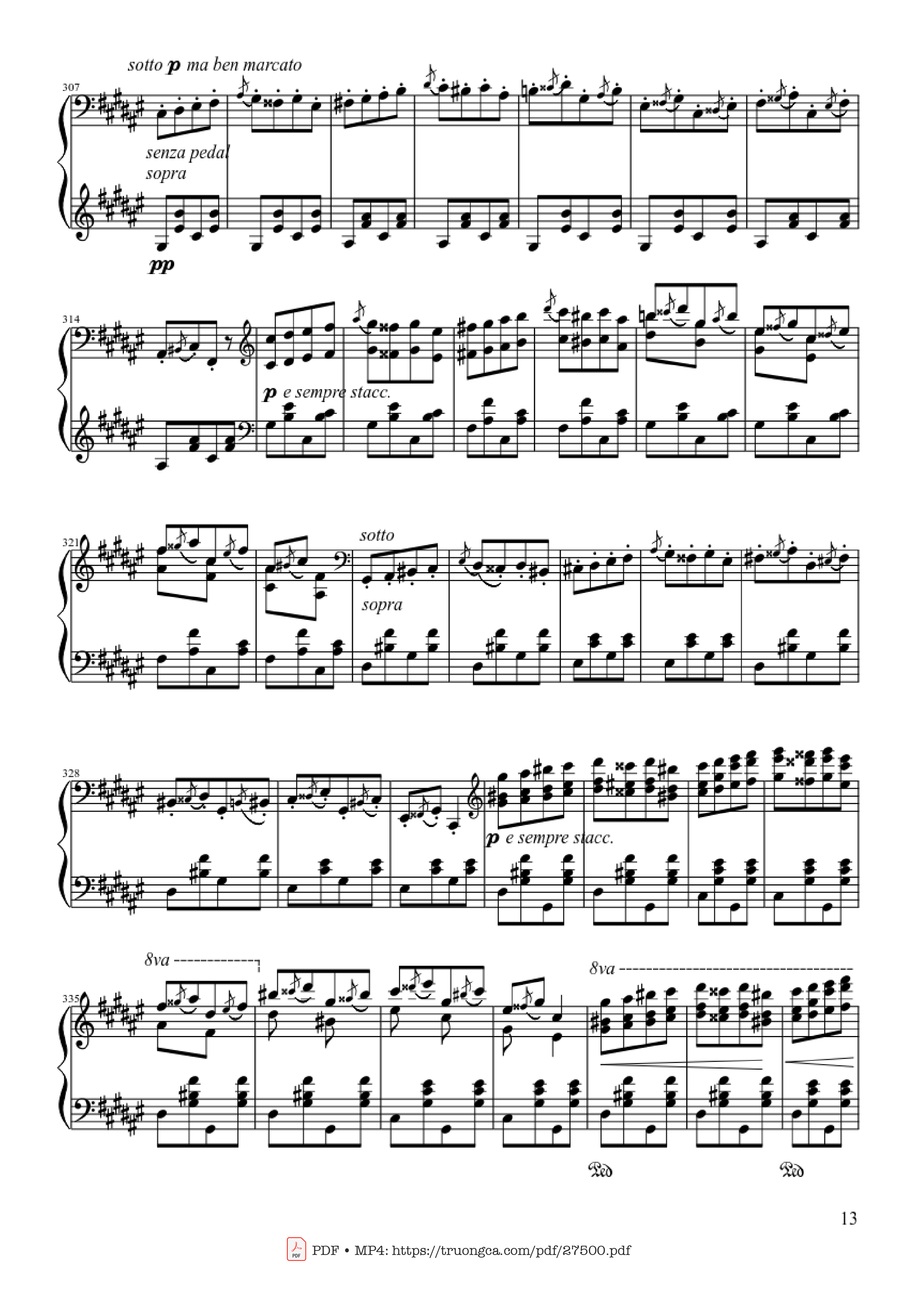 Page 13 of Sheet music PDF Piano Hungarian Rhapsody No. 2 - Franz Liszt