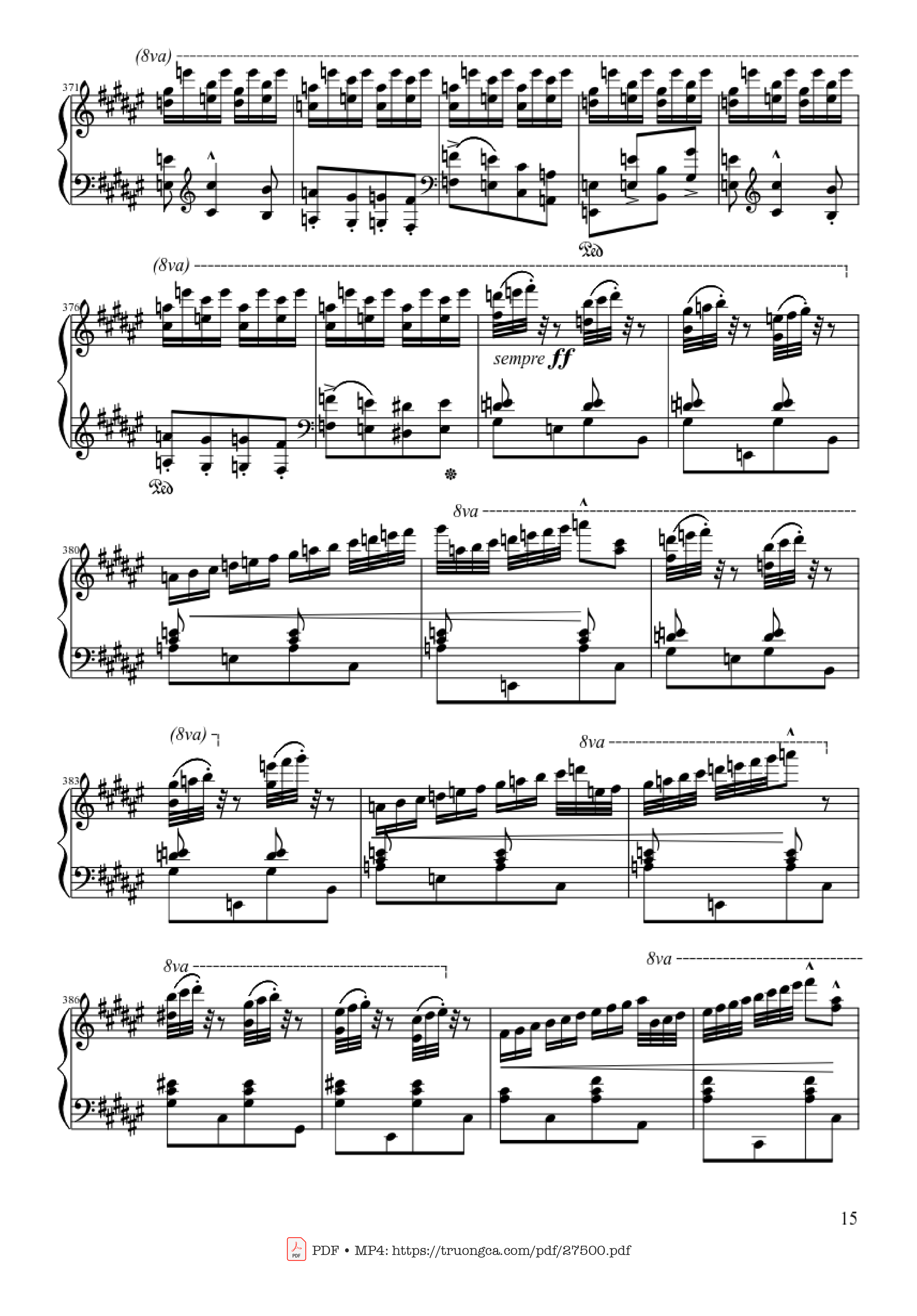 Page 15 of Sheet music PDF Piano Hungarian Rhapsody No. 2 - Franz Liszt