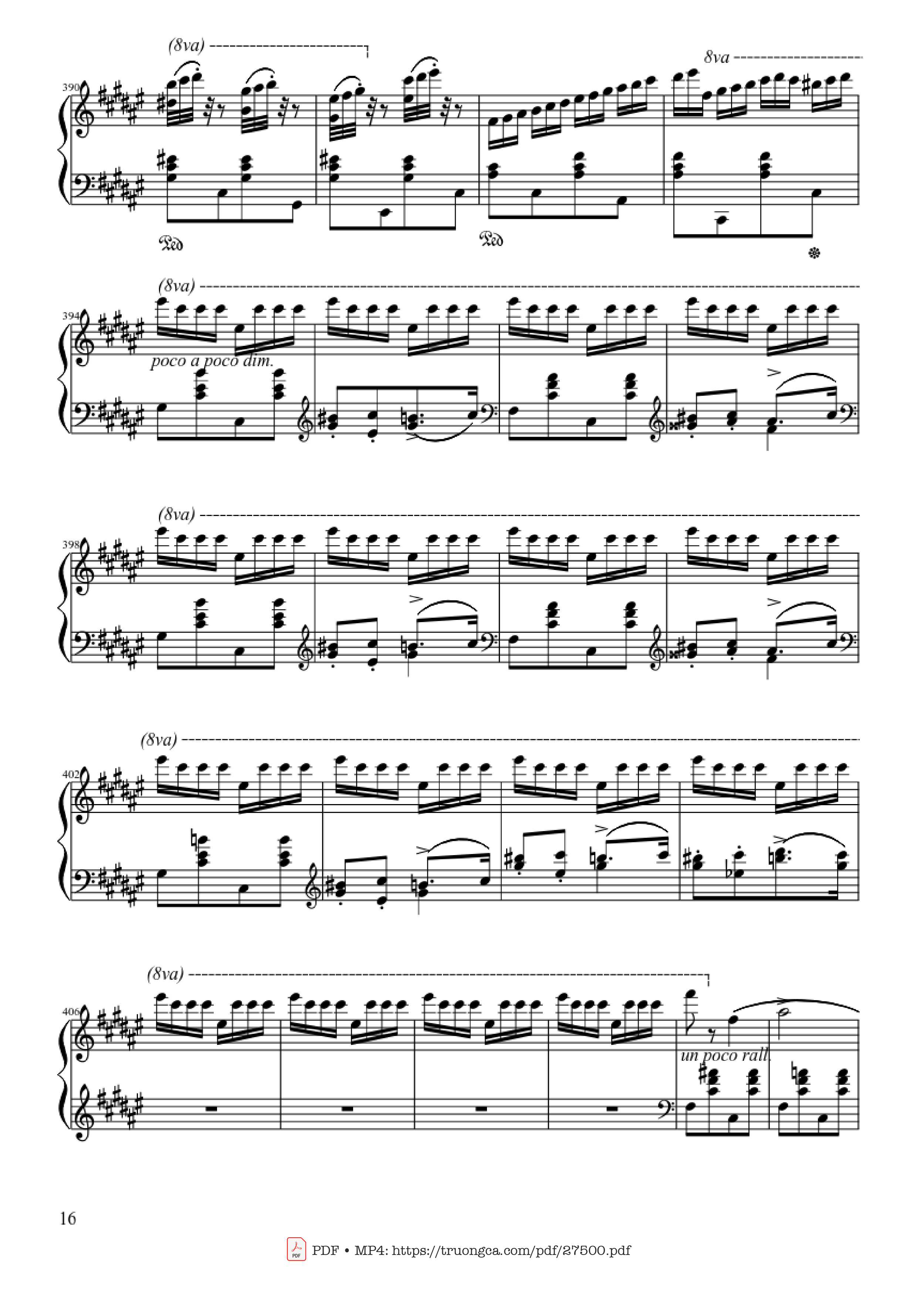 Page 16 of Sheet music PDF Piano Hungarian Rhapsody No. 2 - Franz Liszt