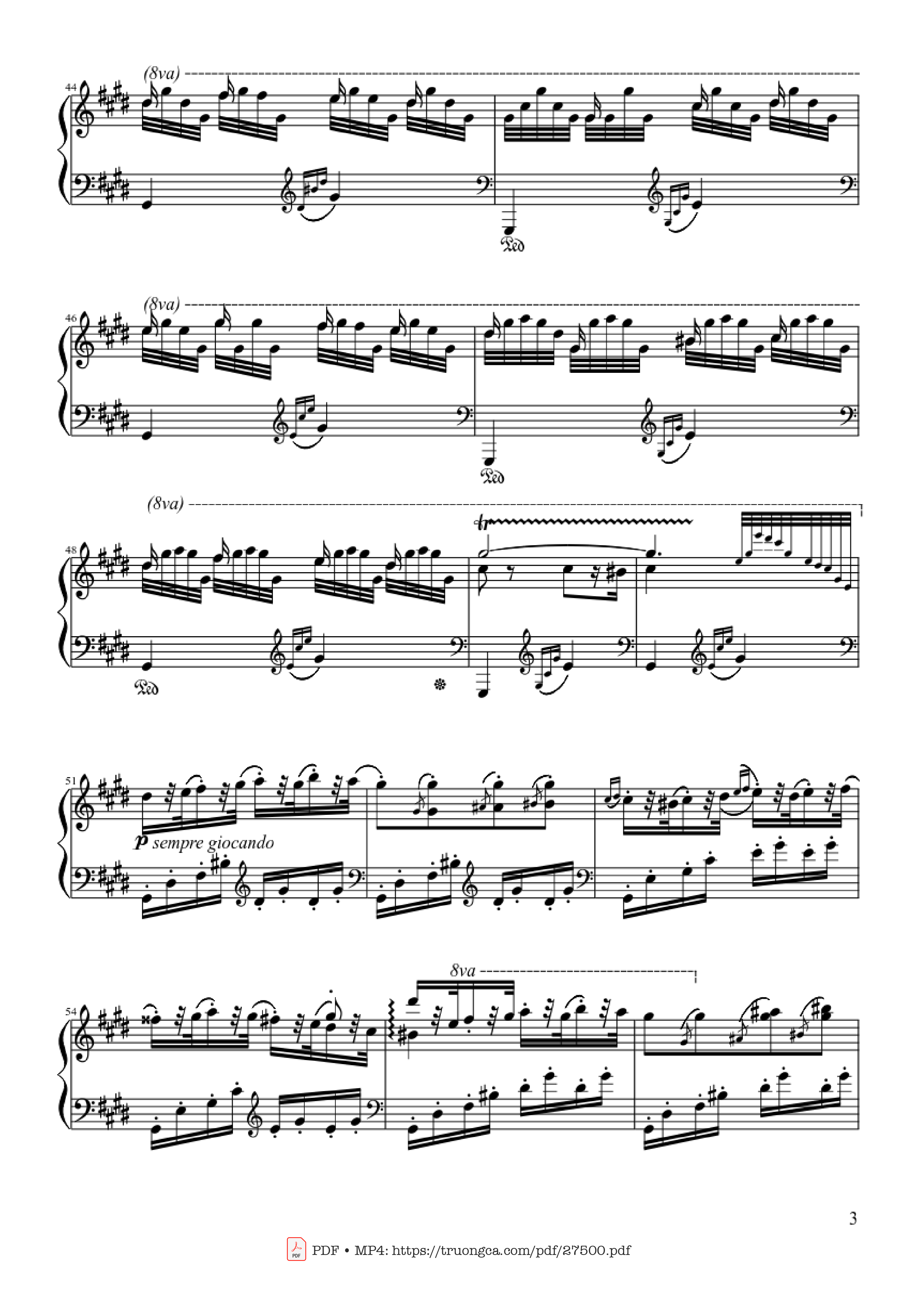 Page 3 of Sheet music PDF Piano Hungarian Rhapsody No. 2 - Franz Liszt
