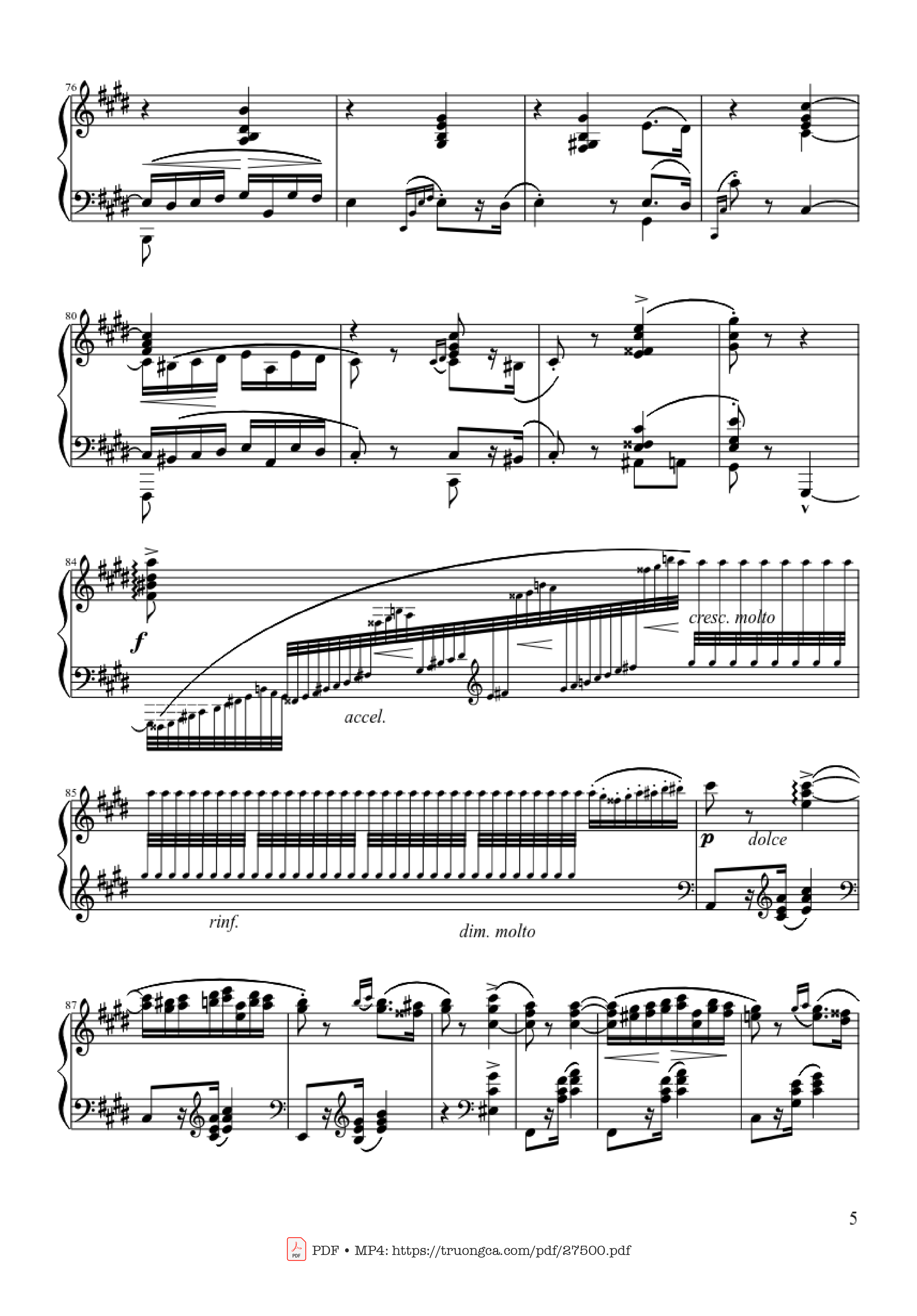 Page 5 of Sheet music PDF Piano Hungarian Rhapsody No. 2 - Franz Liszt