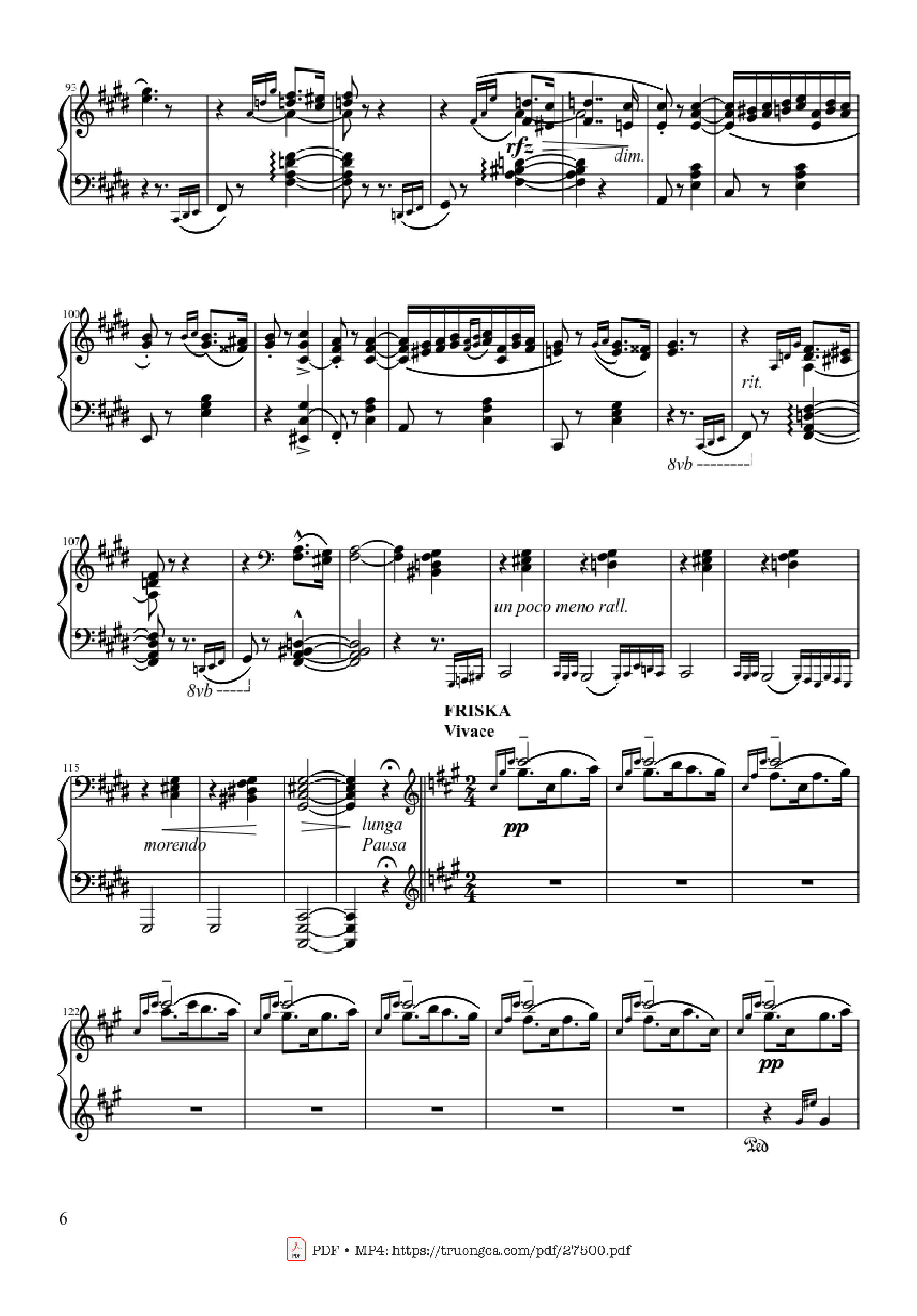 Page 6 of Sheet music PDF Piano Hungarian Rhapsody No. 2 - Franz Liszt