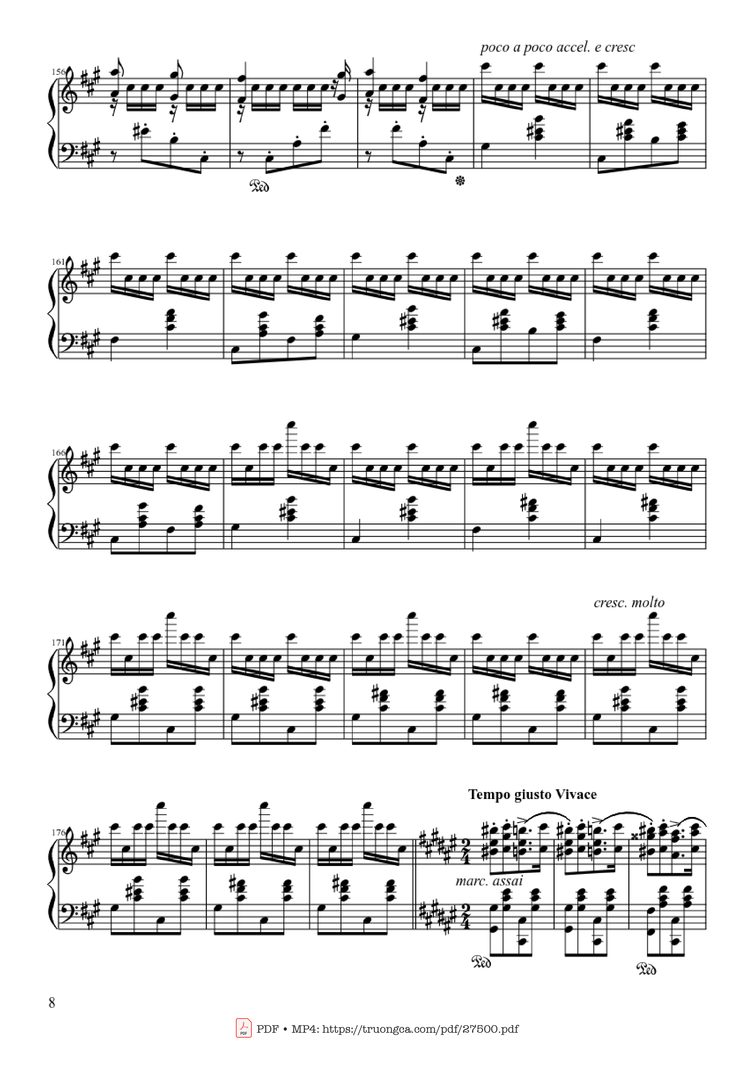 Page 8 of Sheet music PDF Piano Hungarian Rhapsody No. 2 - Franz Liszt