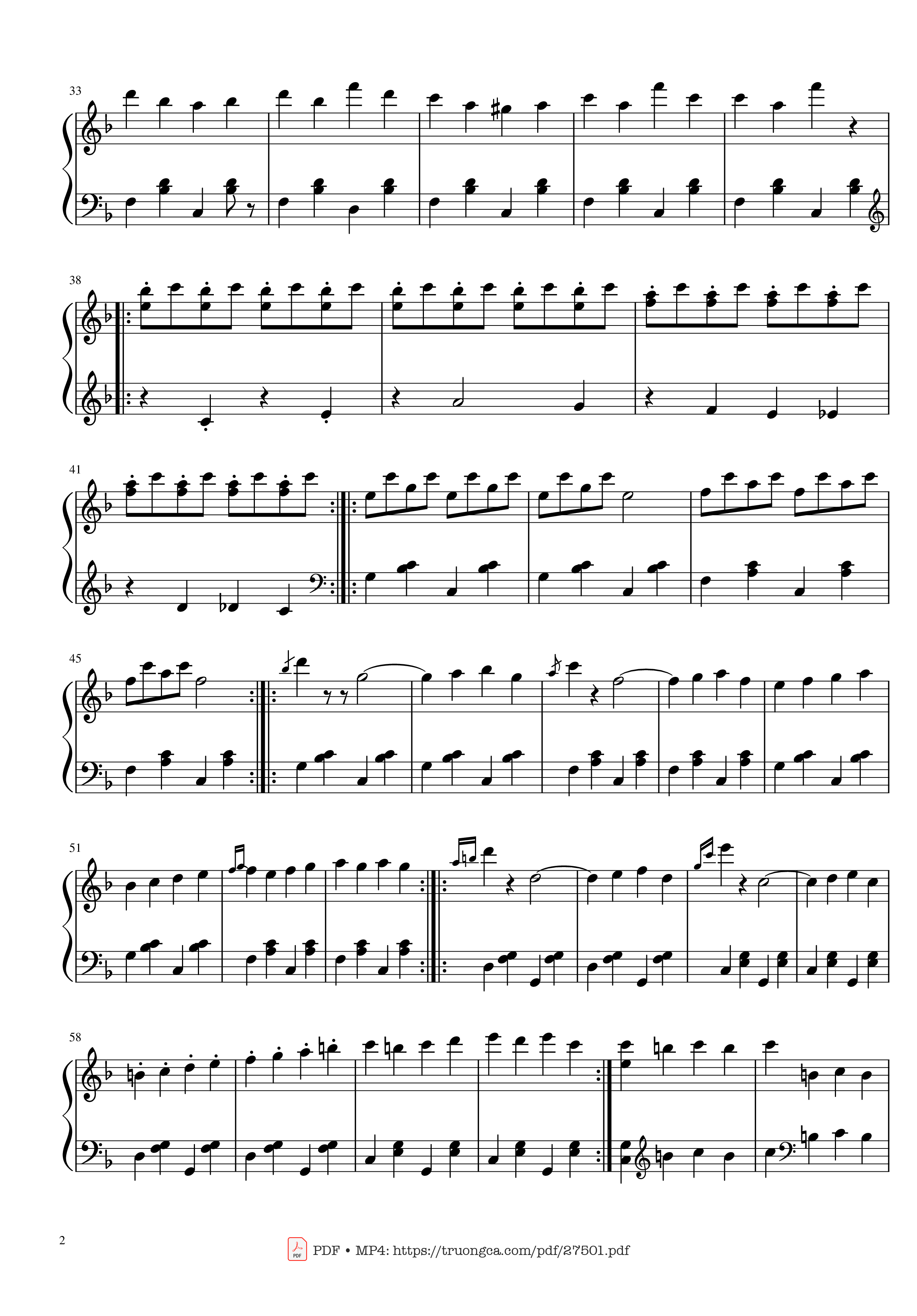 Page 2 of Sheet music PDF Piano Hungarian Rhapsody No. 2 (easy) - Franz Liszt