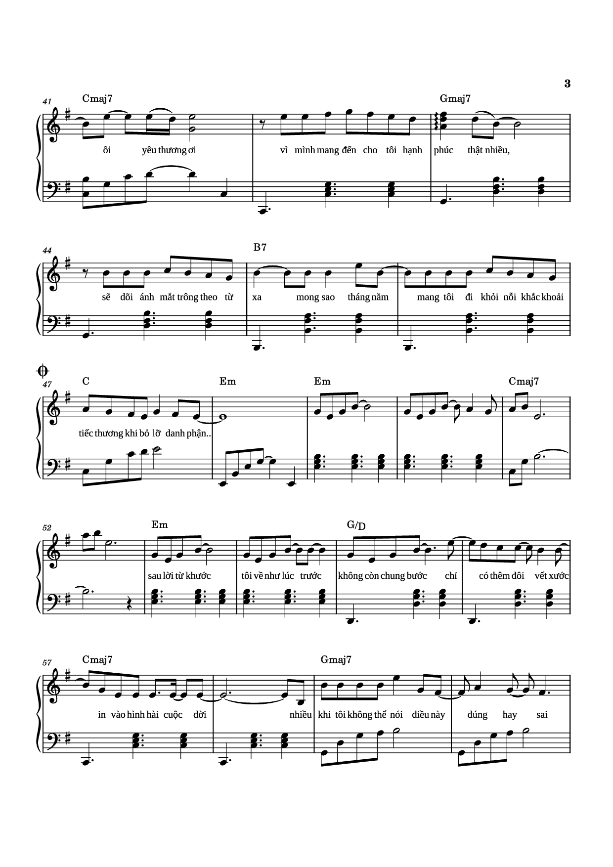 Page 3 of Sheet music PDF Piano Sau Lời từ Khước (OST Mai) Piano - Phan Mạnh Quỳnh