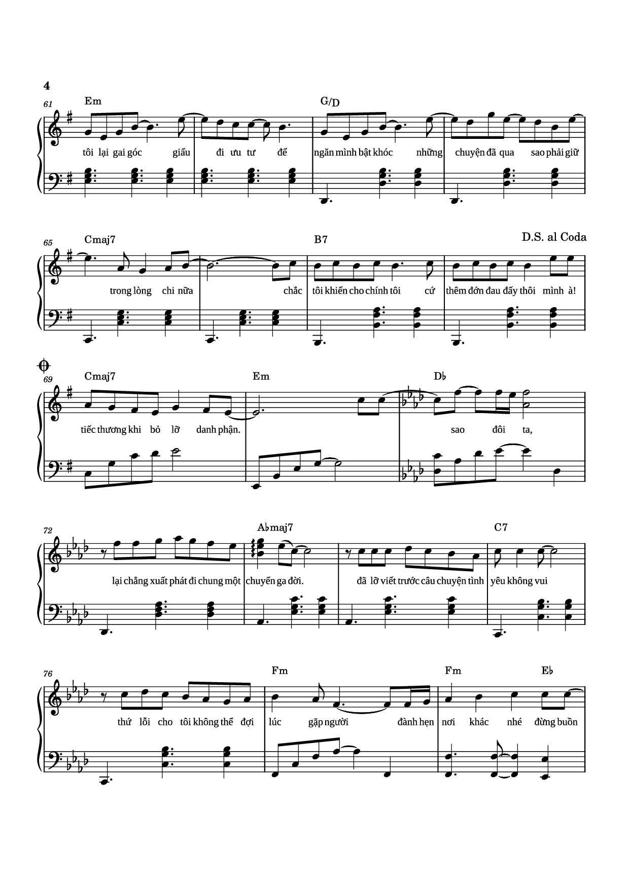 Page 4 of Sheet music PDF Piano Sau Lời từ Khước (OST Mai) Piano - Phan Mạnh Quỳnh