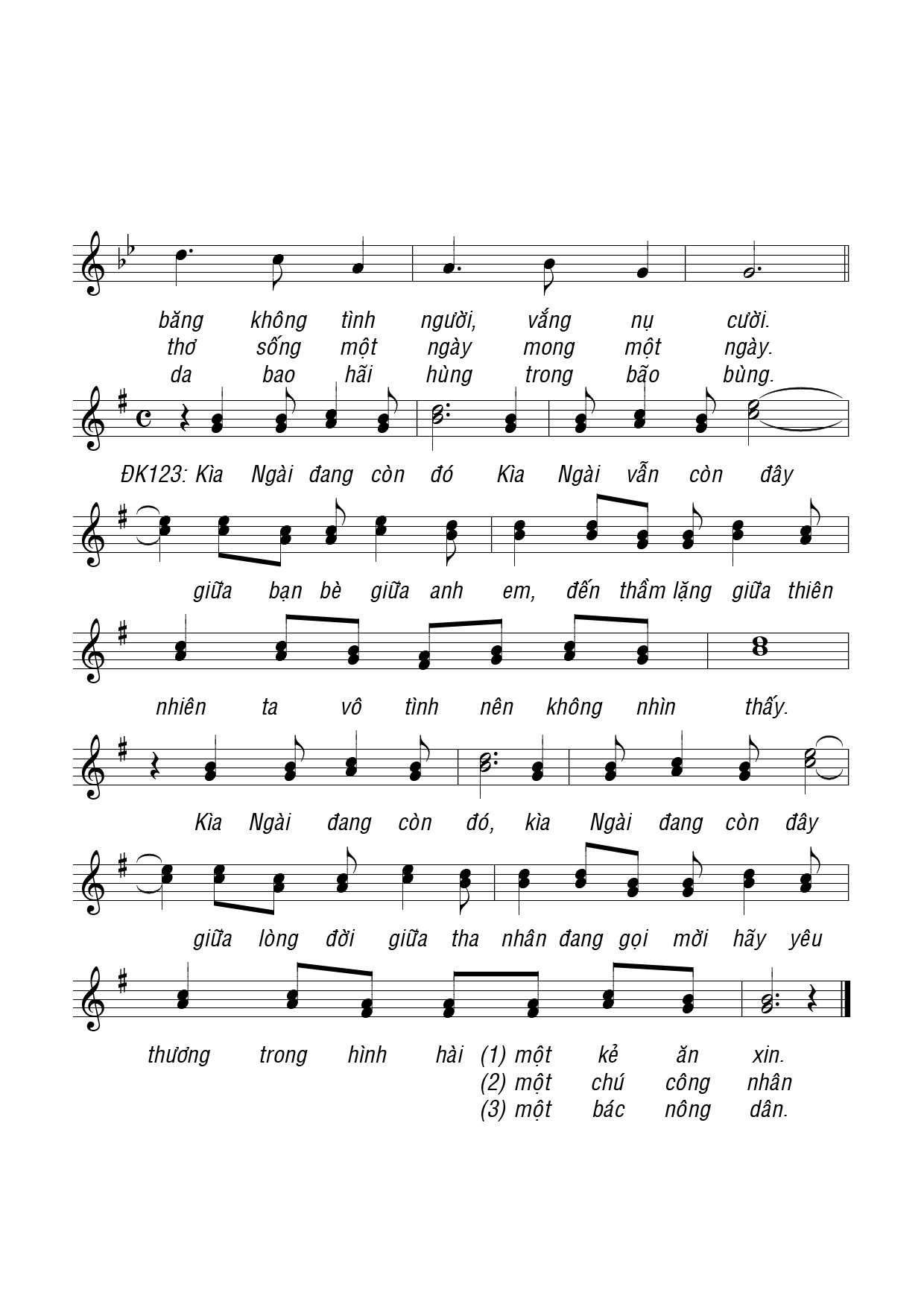 Page 2 of Sheet music PDF Ngài Đang Còn Đó - Hồng Bính