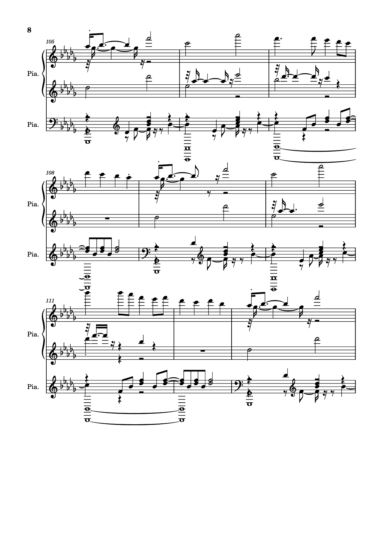 Page 8 of Sheet music PDF Piano Hinkik - Time Leaper Piano - Undefined
