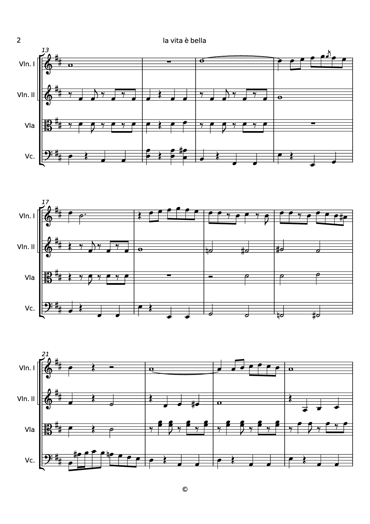 Page 2 of Sheet music PDF la vita è bella Violin - Undefined