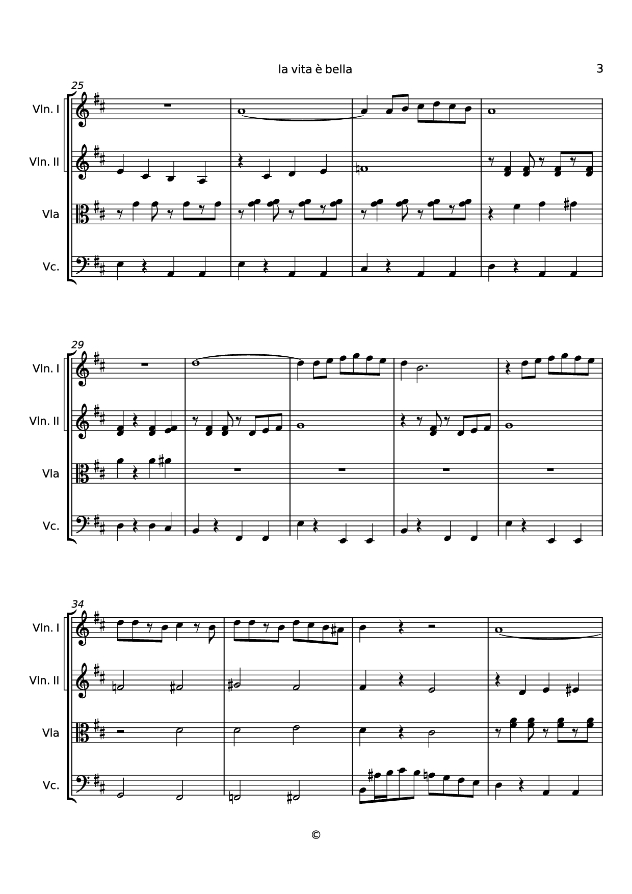 Page 3 of Sheet music PDF la vita è bella Violin - Undefined