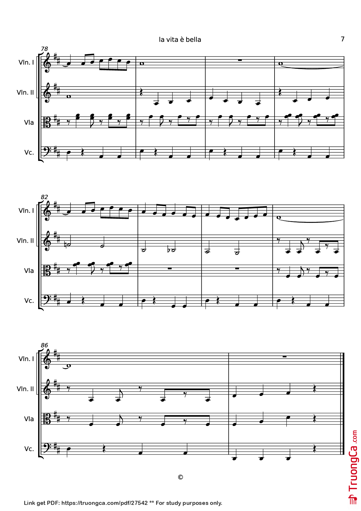 Page 7 of Sheet music PDF la vita è bella Violin - Undefined