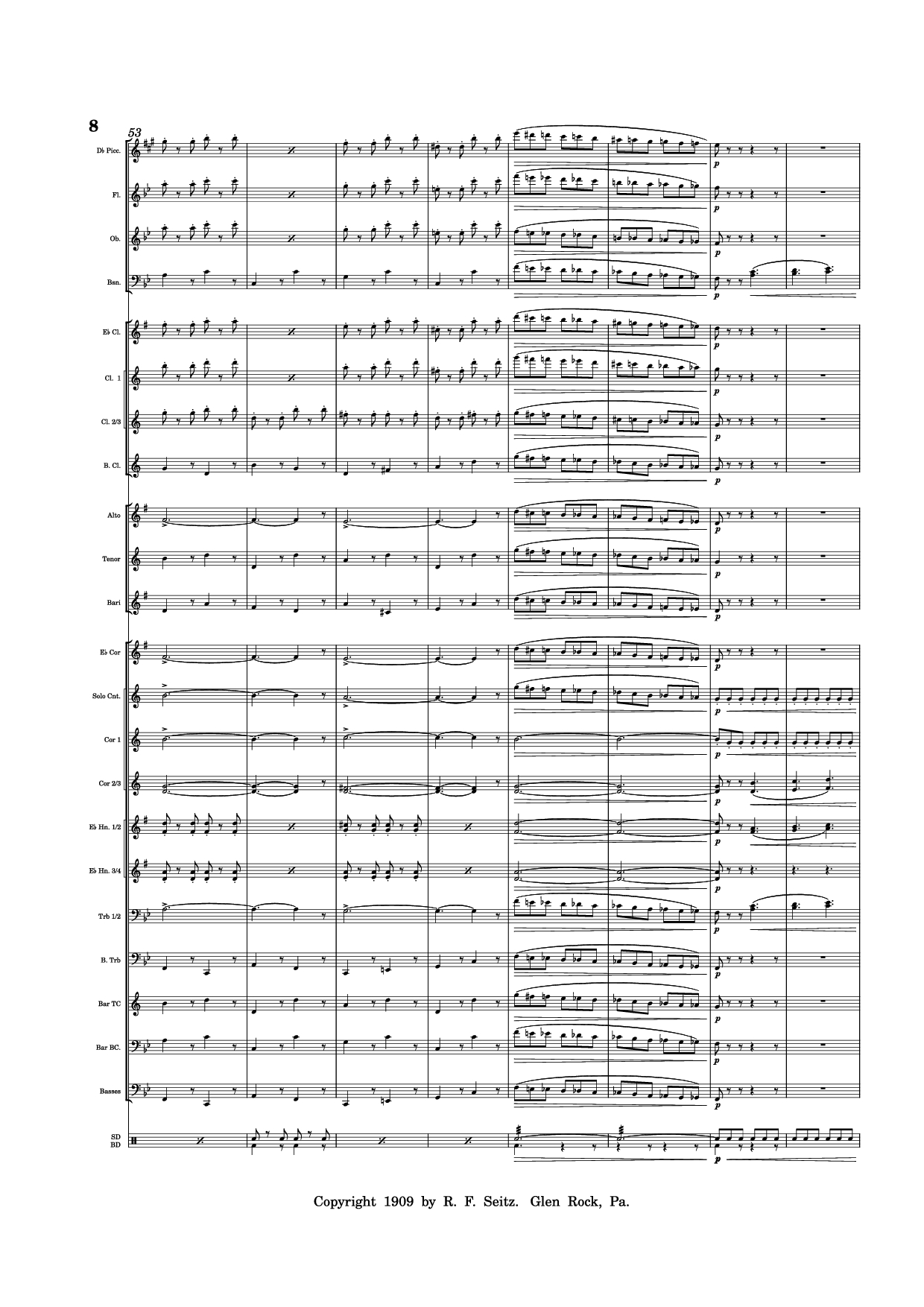 Page 8 of Sheet music PDF March "Grandioso" - Redhills