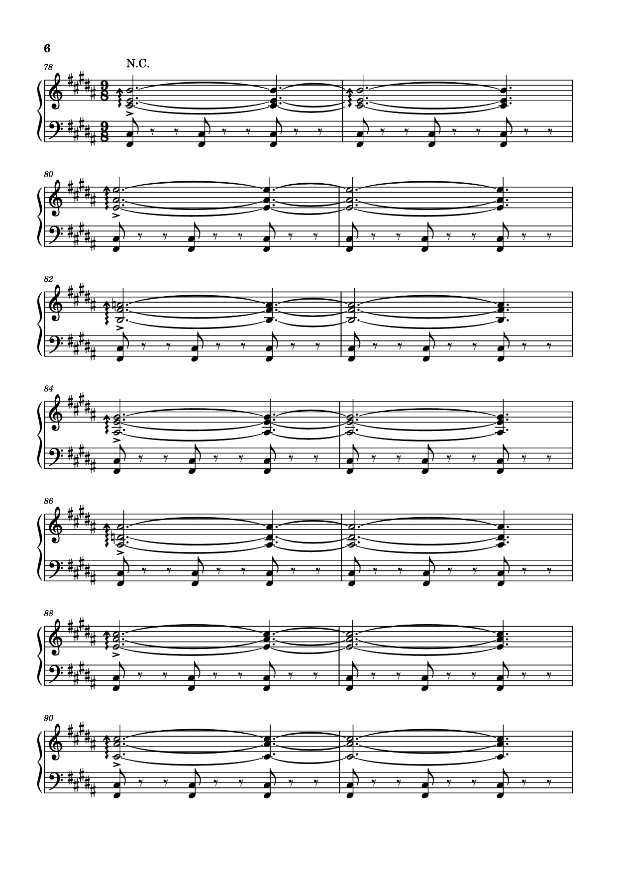 Page 6 of Sheet music PDF Rockets Fall On Rocket Falls Piano - Transcribed by: Sam Anderson
