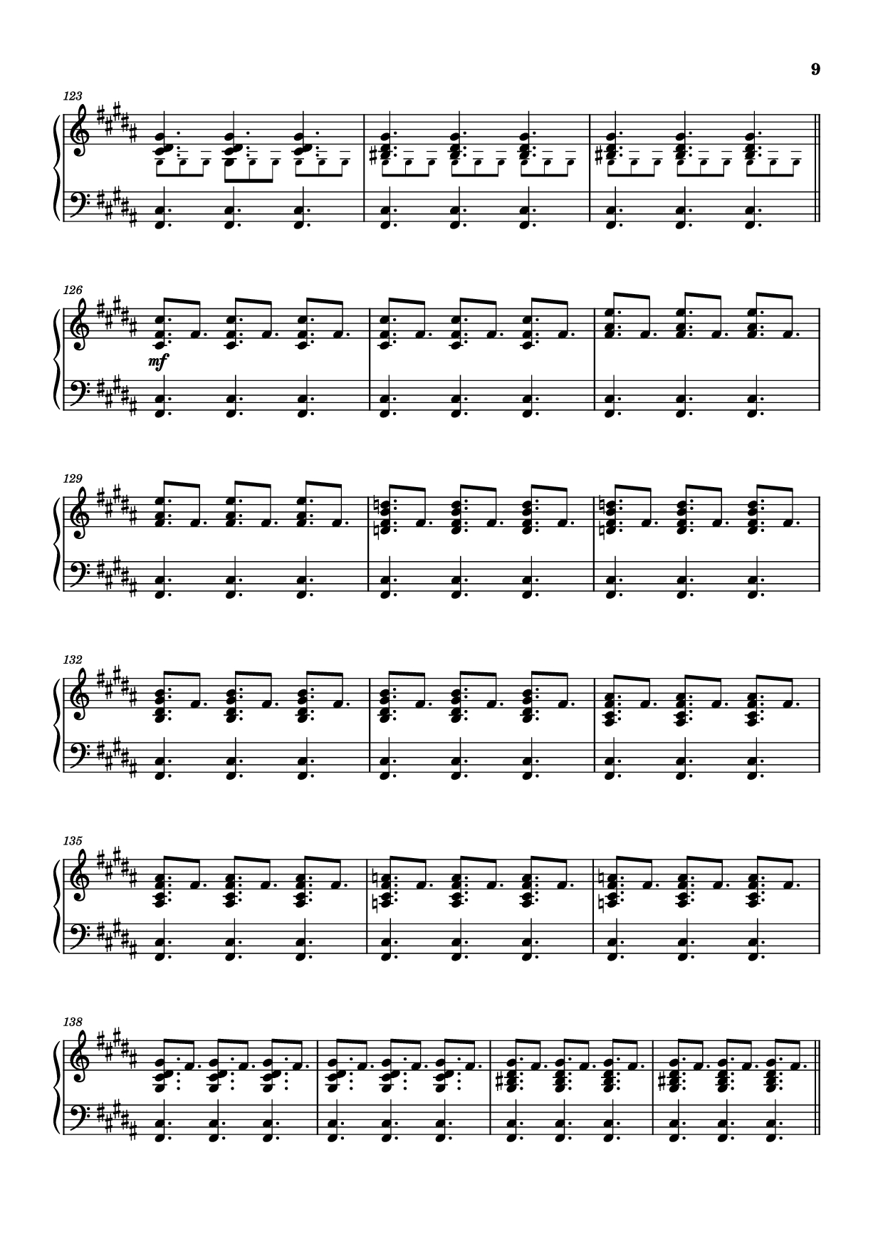 Page 9 of Sheet music PDF Rockets Fall On Rocket Falls Piano - Transcribed by: Sam Anderson
