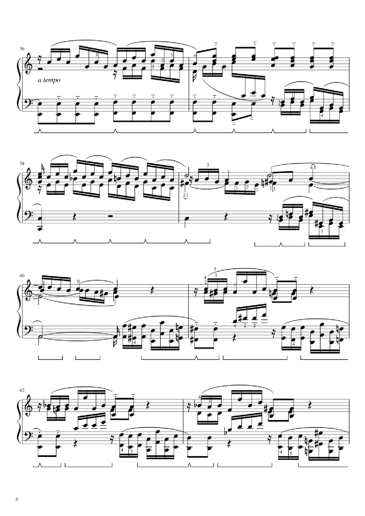Page 5 of Sheet music PDF Piano BWV 543 Piano - J.S. Bach (1685 - 1750