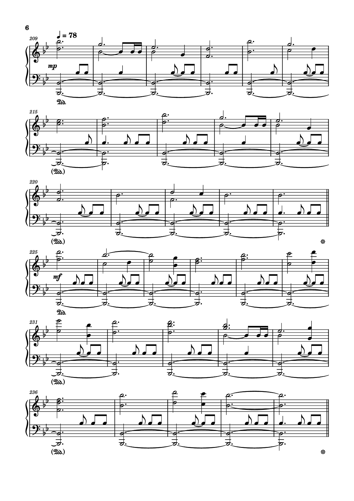 Page 6 of Sheet music PDF Storm/Gathering Storm Piano - Transcribed by: Sam Anderson