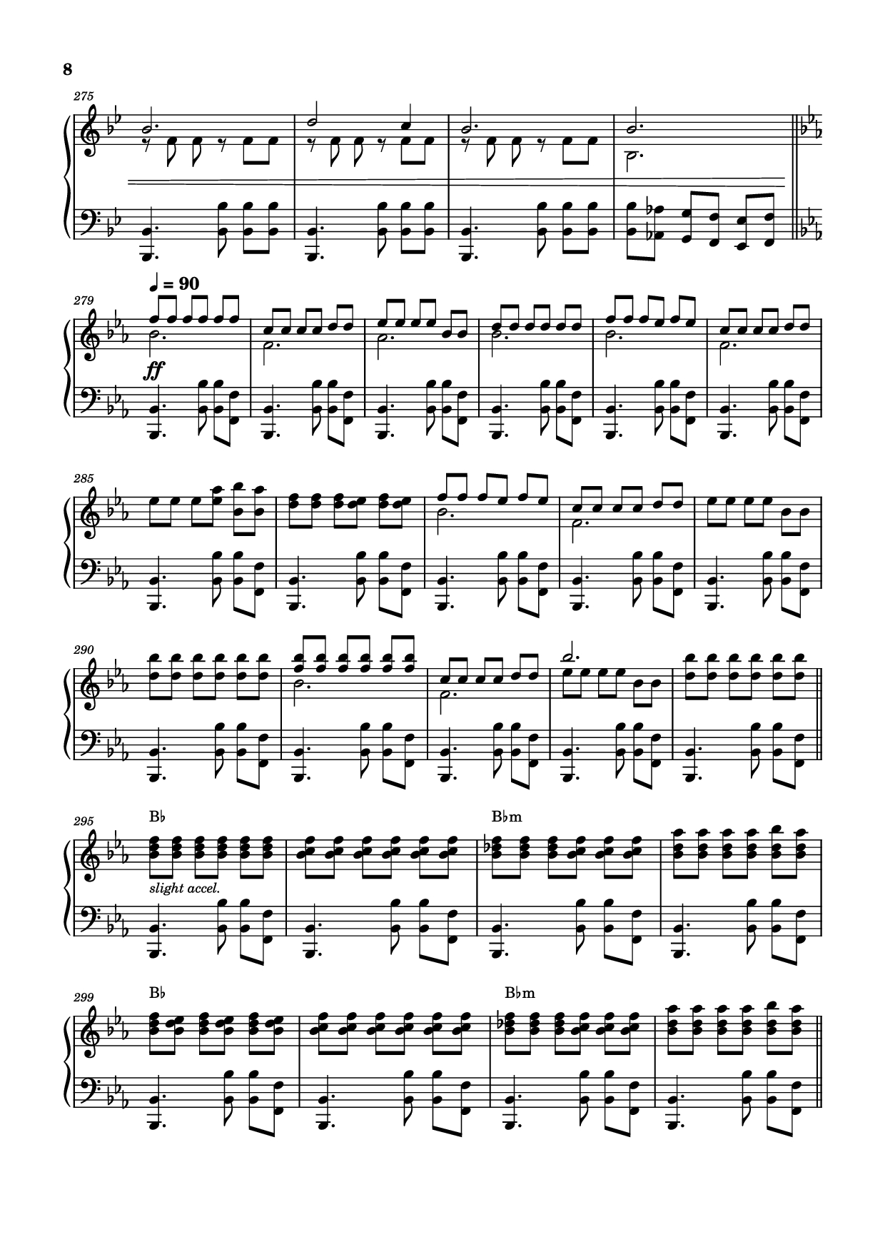 Page 8 of Sheet music PDF Storm/Gathering Storm Piano - Transcribed by: Sam Anderson