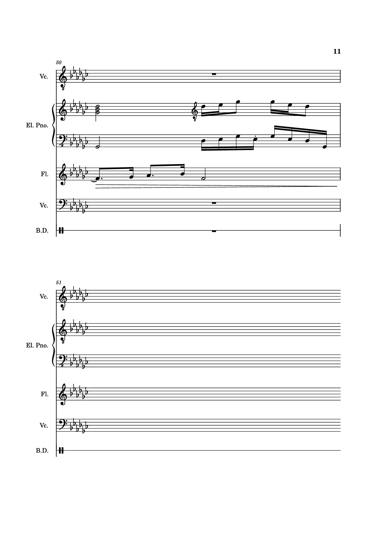 Page 11 of Sheet music PDF Piano Guitar Tab Alone Again, Naturally Piano - Vulfmon (ft. Monica Martin