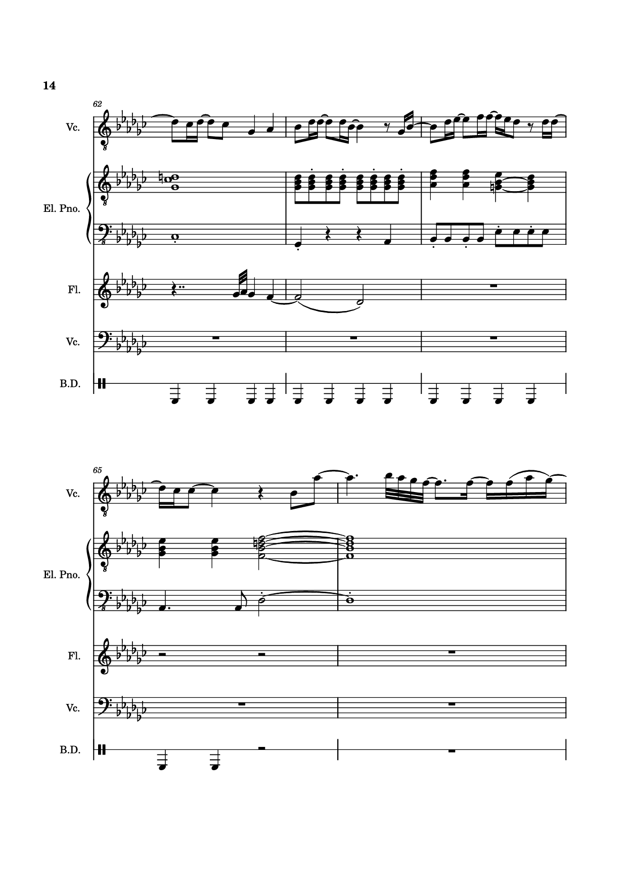 Page 14 of Sheet music PDF Piano Guitar Tab Alone Again, Naturally Piano - Vulfmon (ft. Monica Martin