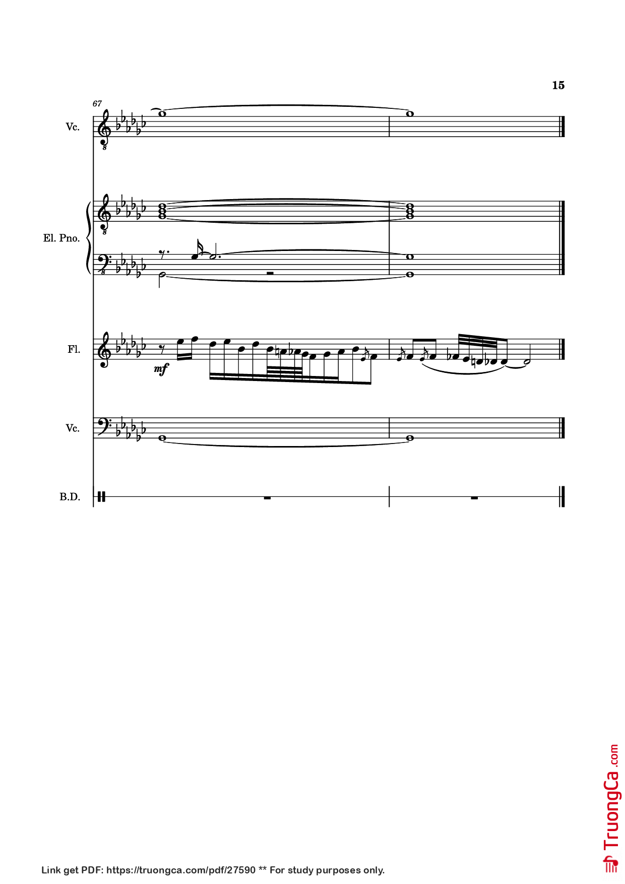Page 15 of Sheet music PDF Piano Guitar Tab Alone Again, Naturally Piano - Vulfmon (ft. Monica Martin