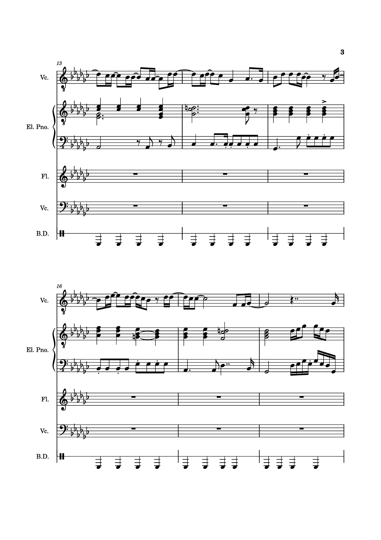 Page 3 of Sheet music PDF Piano Guitar Tab Alone Again, Naturally Piano - Vulfmon (ft. Monica Martin