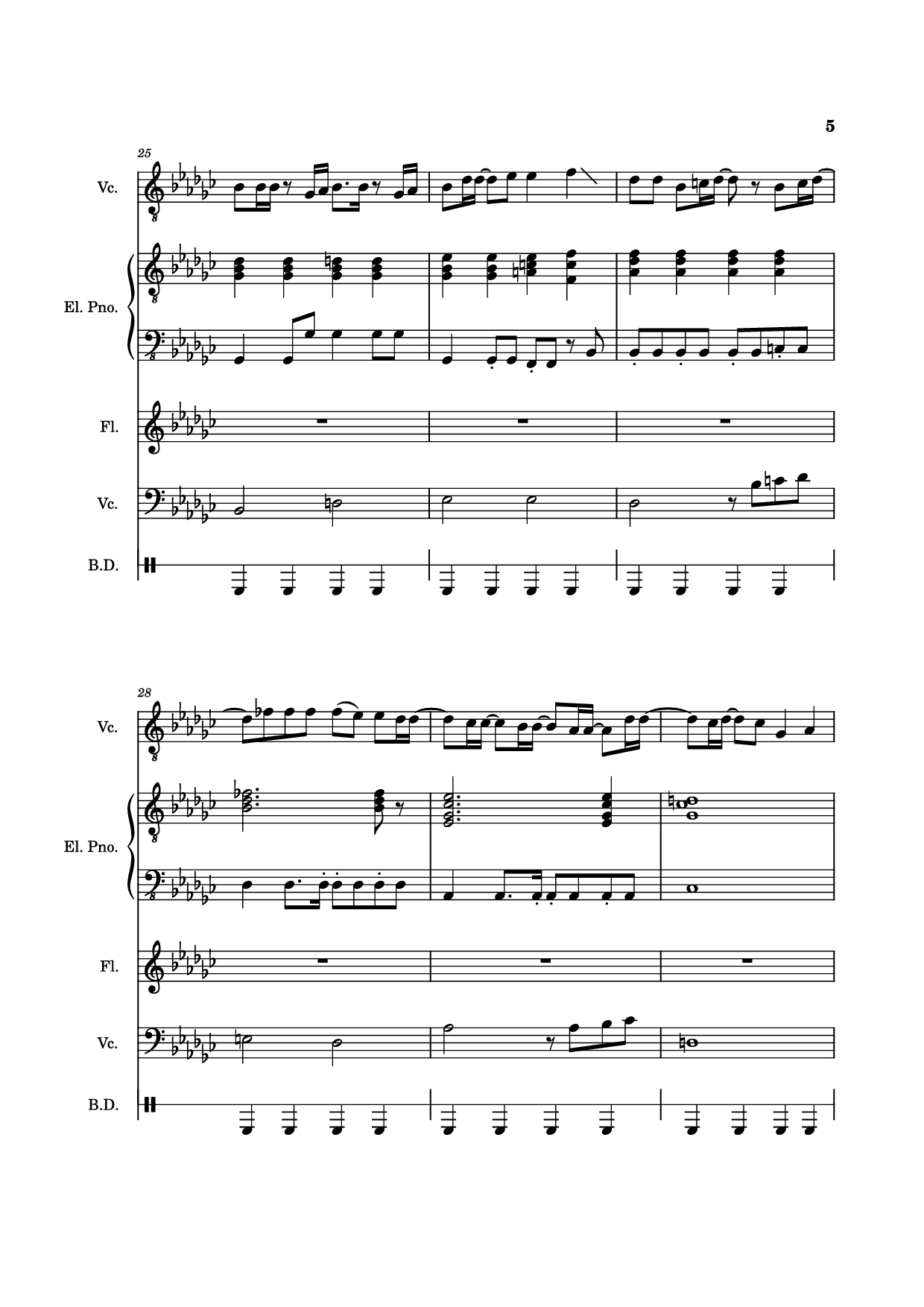 Page 5 of Sheet music PDF Piano Guitar Tab Alone Again, Naturally Piano - Vulfmon (ft. Monica Martin