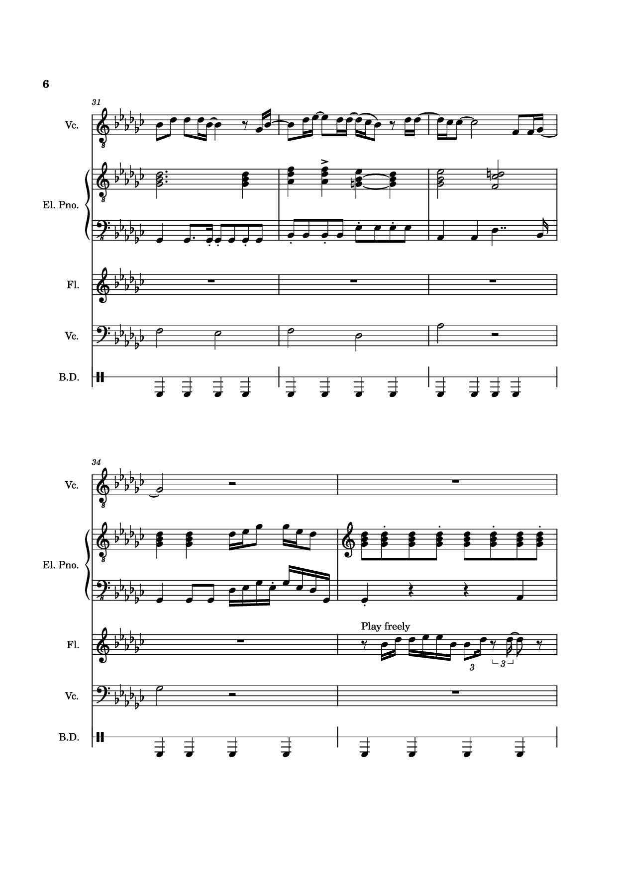 Page 6 of Sheet music PDF Piano Guitar Tab Alone Again, Naturally Piano - Vulfmon (ft. Monica Martin